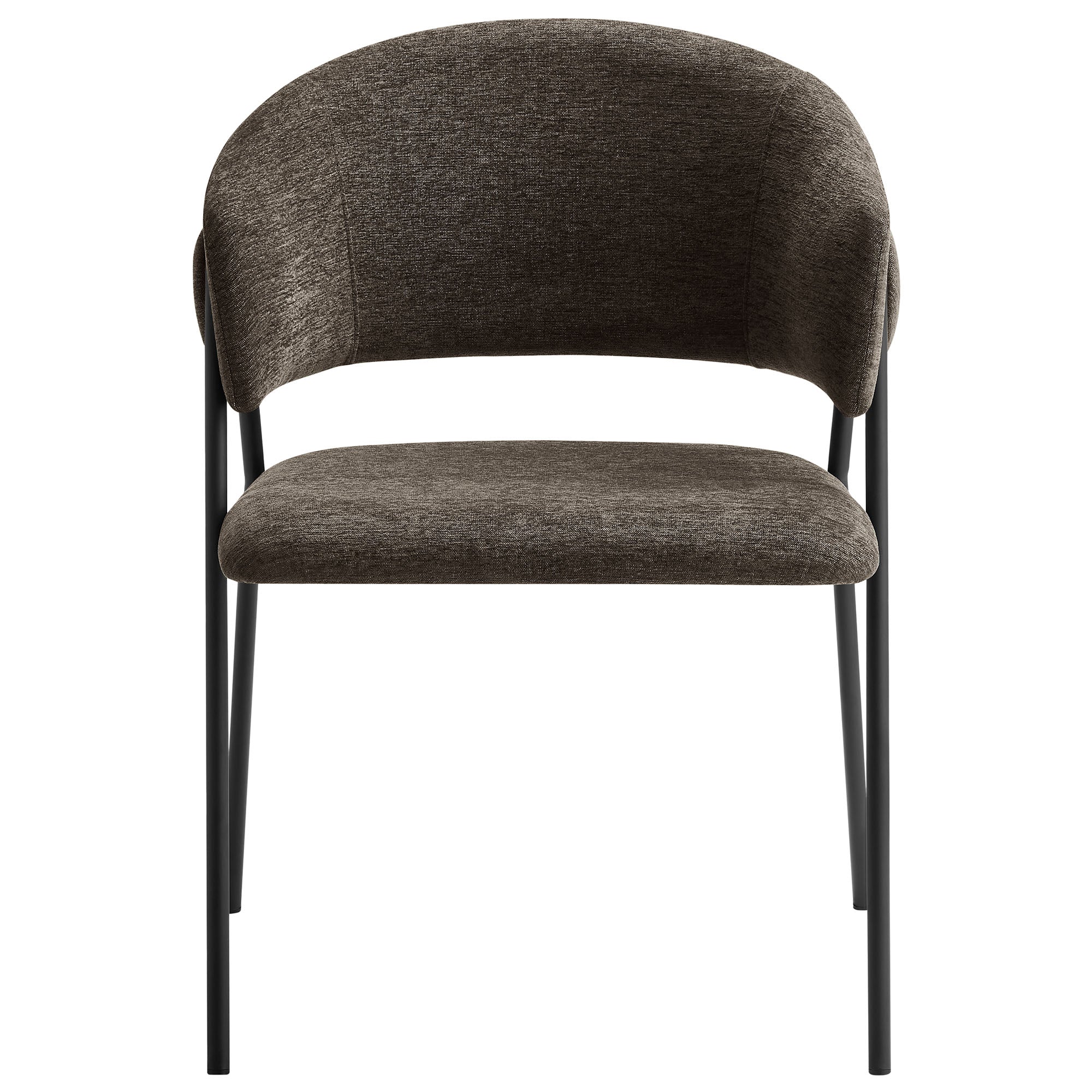 Nella Upholstered Heathered Chenille Dining Chairs Set of 2