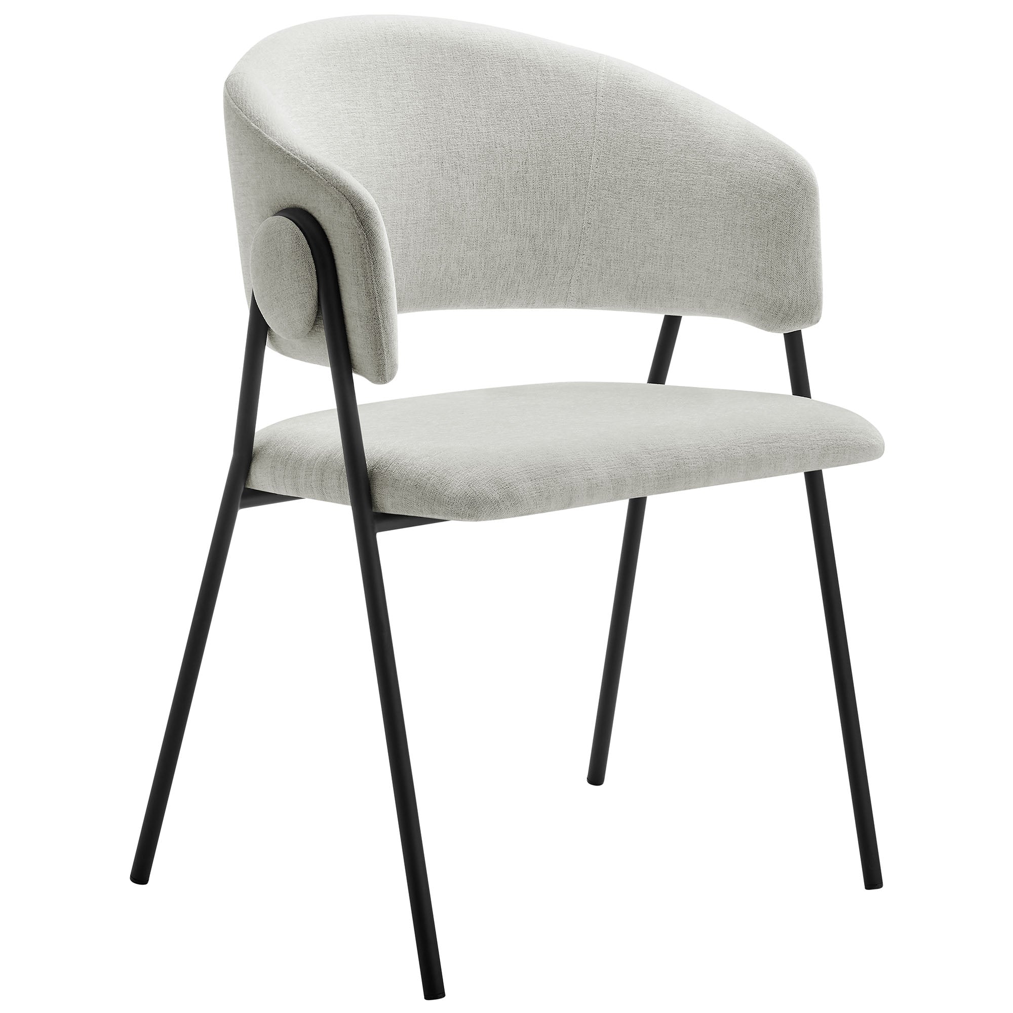 Nella Upholstered Heathered Chenille Dining Chairs Set of 2