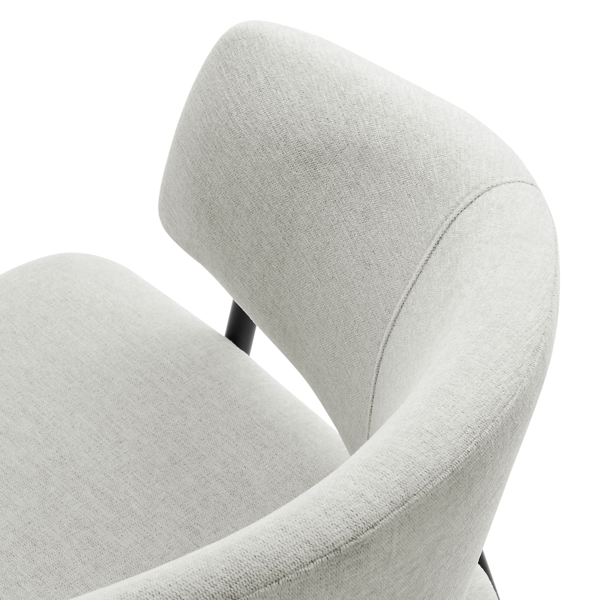 Nella Upholstered Heathered Chenille Dining Chairs Set of 2
