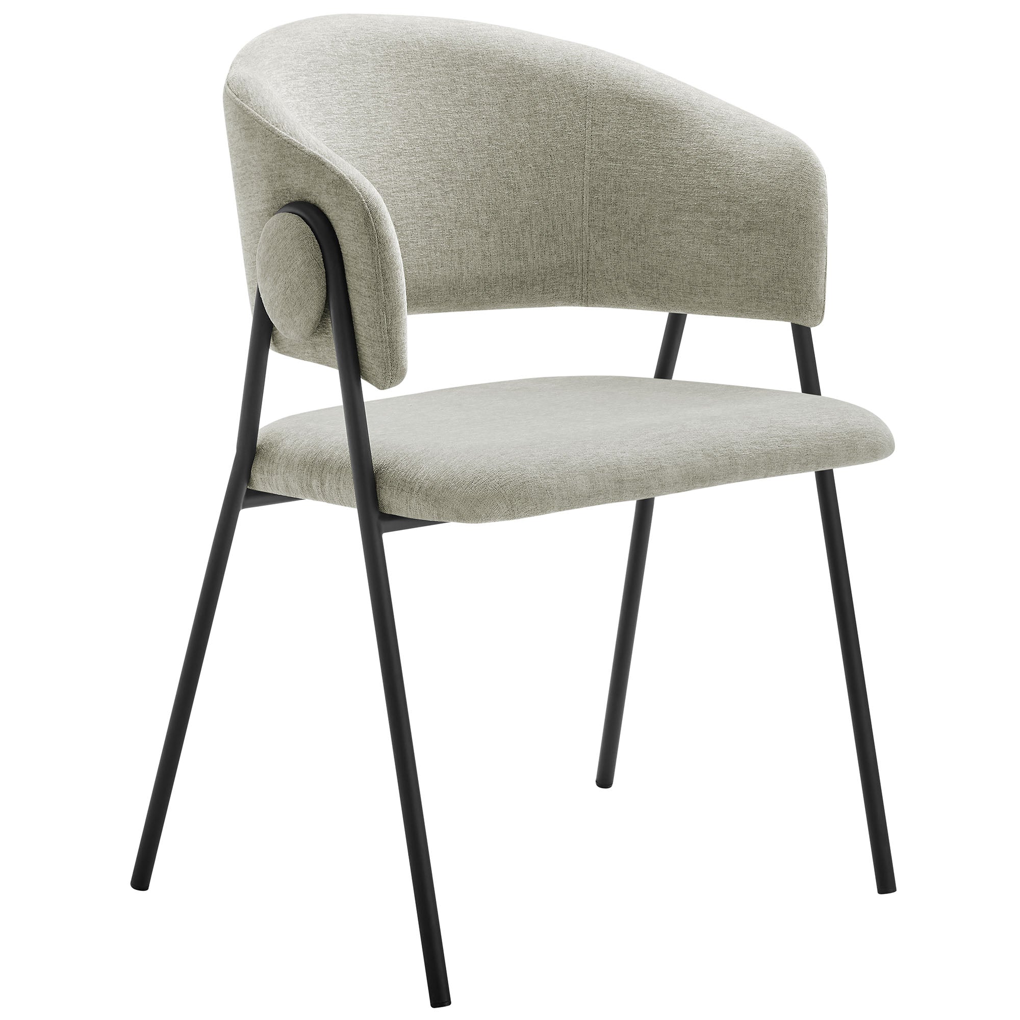 Nella Upholstered Heathered Chenille Dining Chairs Set of 2
