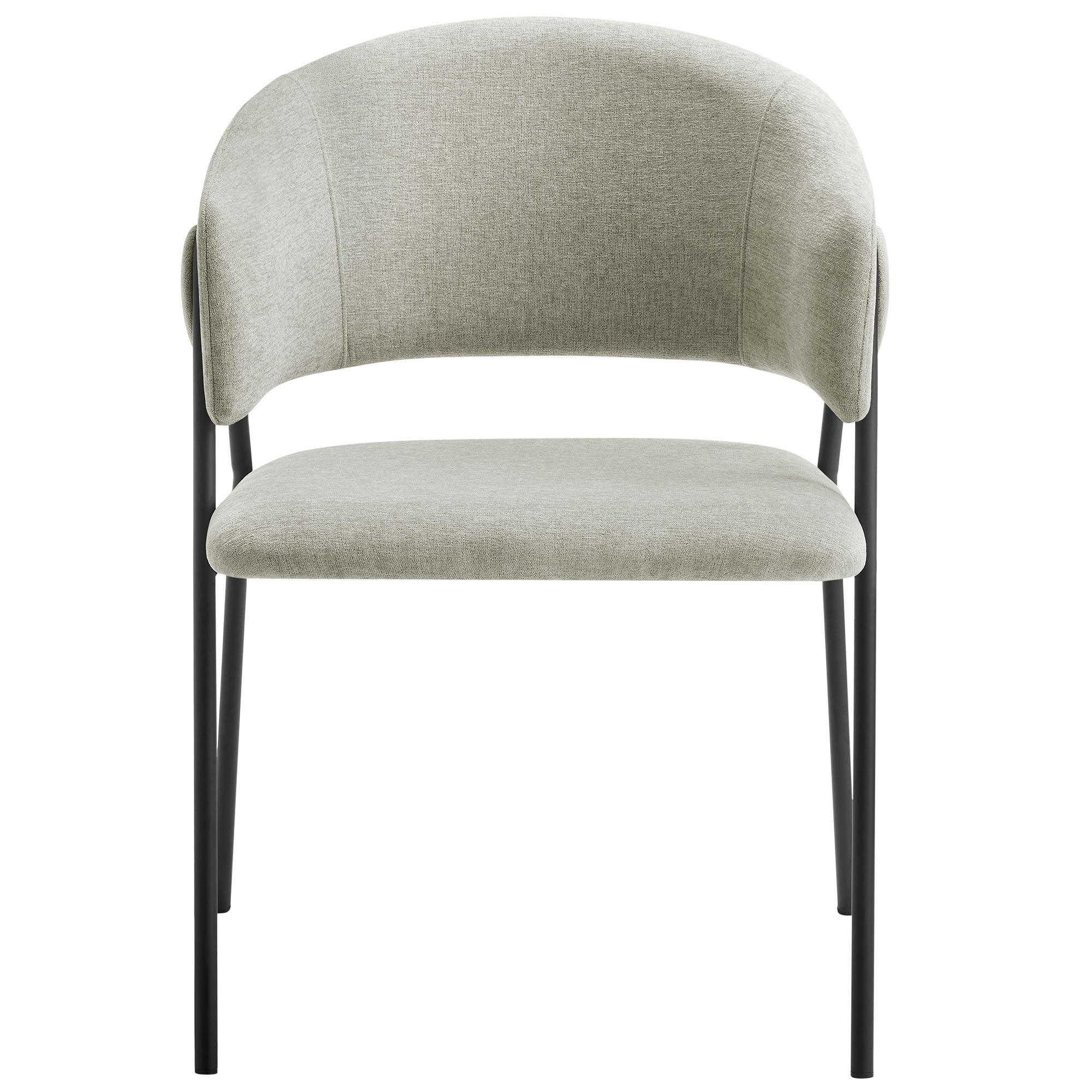 Nella Upholstered Heathered Chenille Dining Chairs Set of 2
