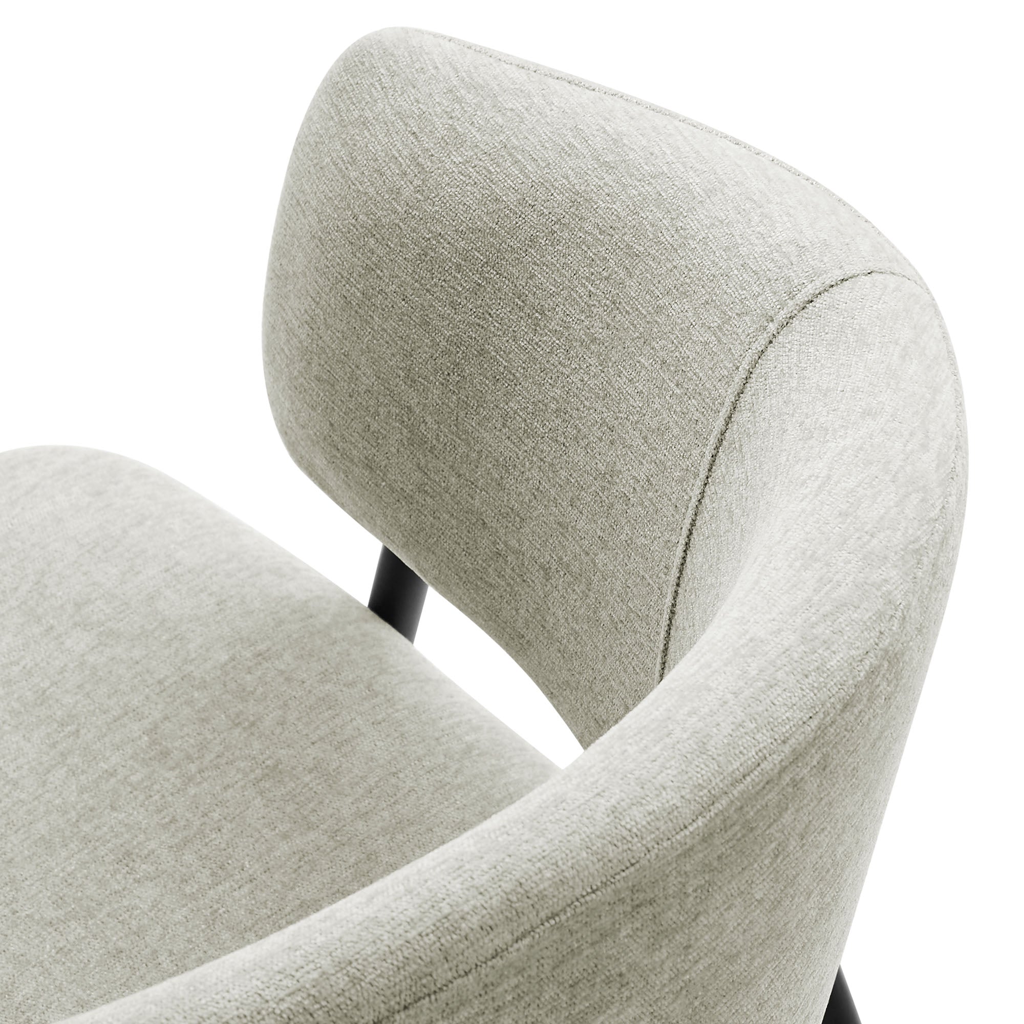 Nella Upholstered Heathered Chenille Dining Chairs Set of 2