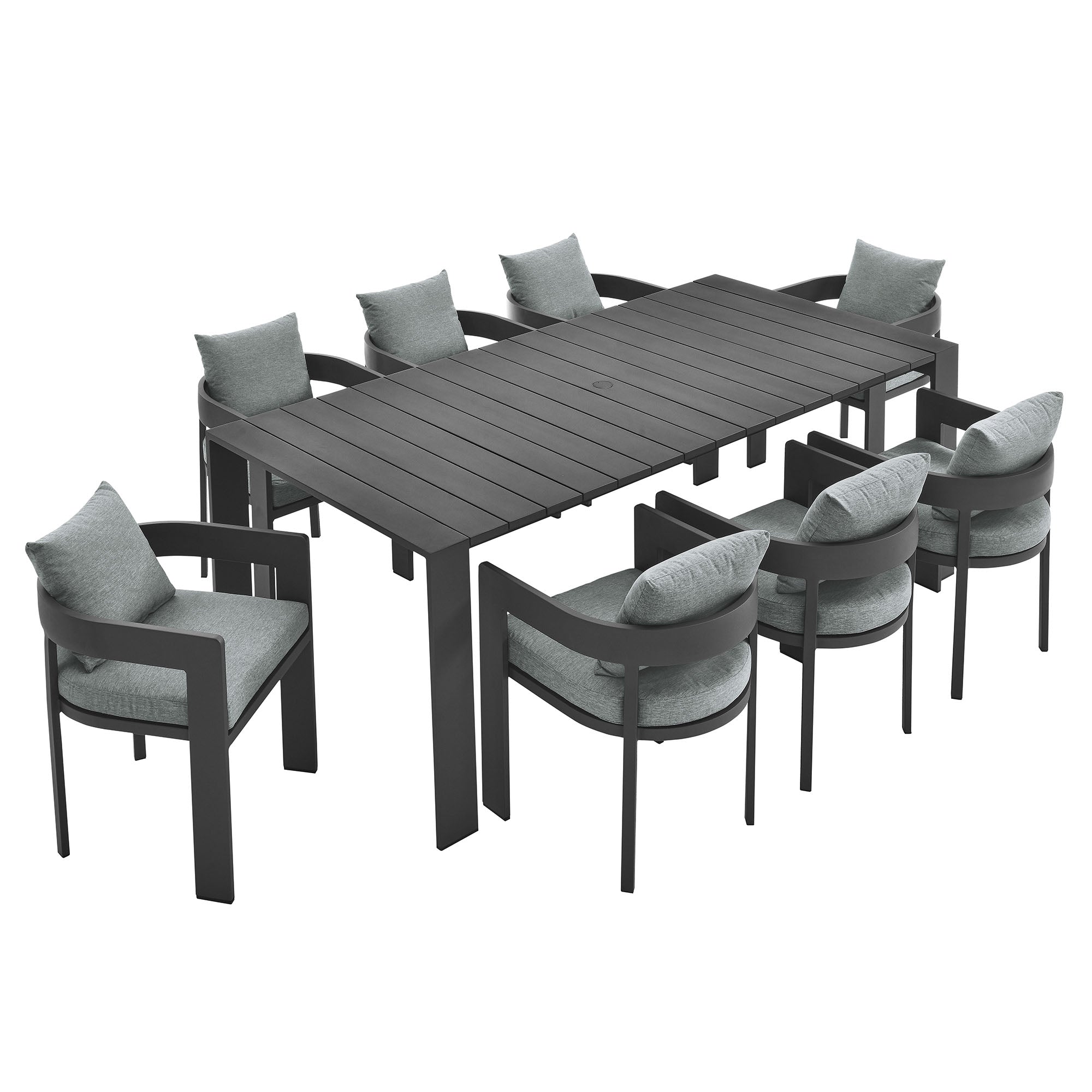 Tahoe 9-Piece Outdoor Patio Aluminum Dining Set