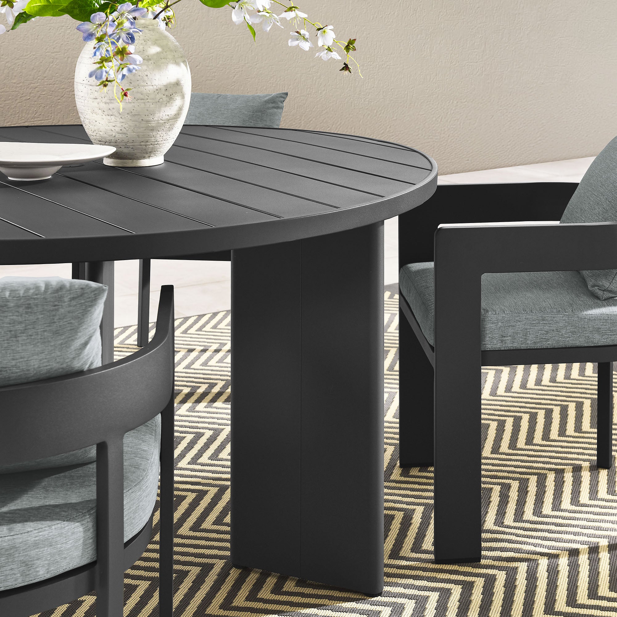 Tahoe 5-Piece Outdoor Patio Aluminum Dining Set