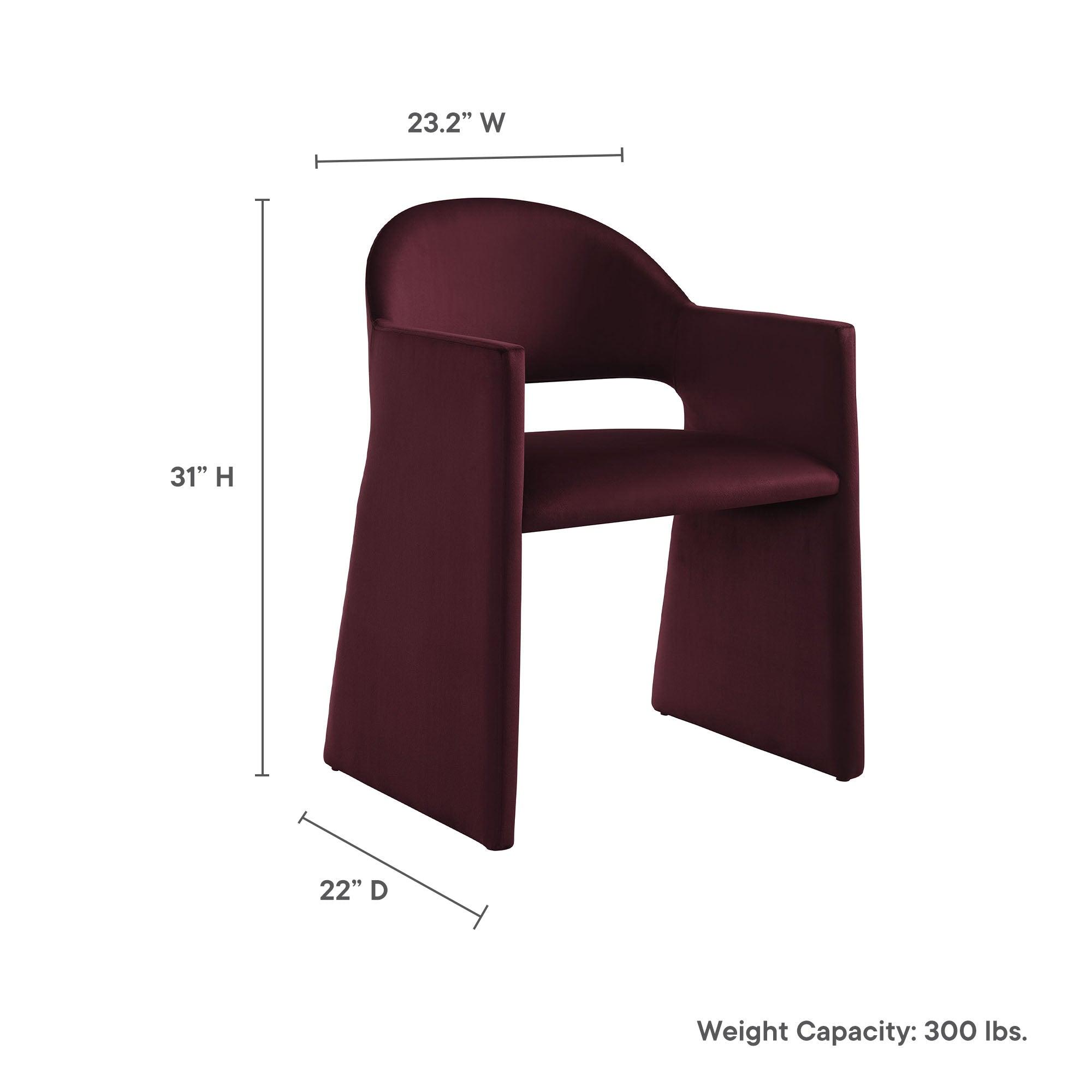 Talia Performance Velvet Dining Armchair
