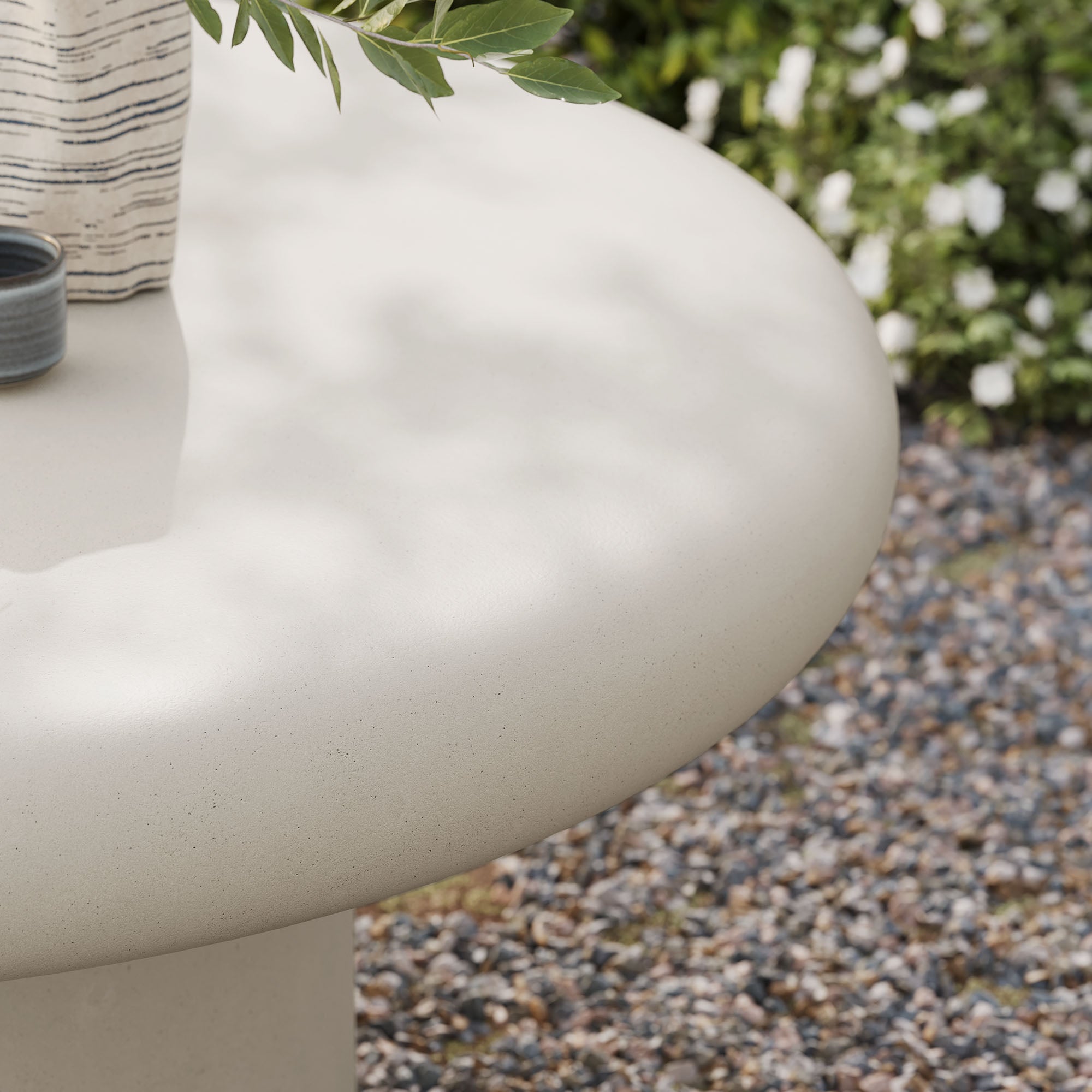 Argos Indoor - Outdoor Patio Concrete Round Coffee Table