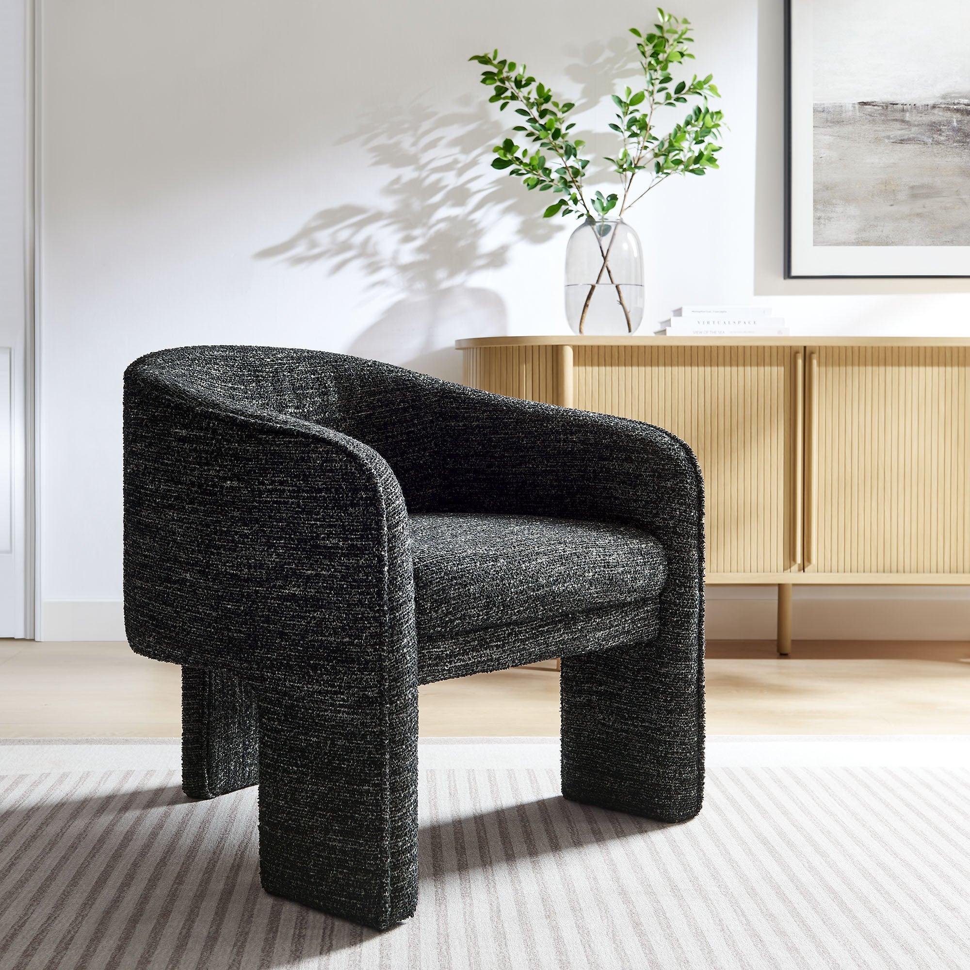 Greer Boucle Fabric Upholstered Accent Armchair