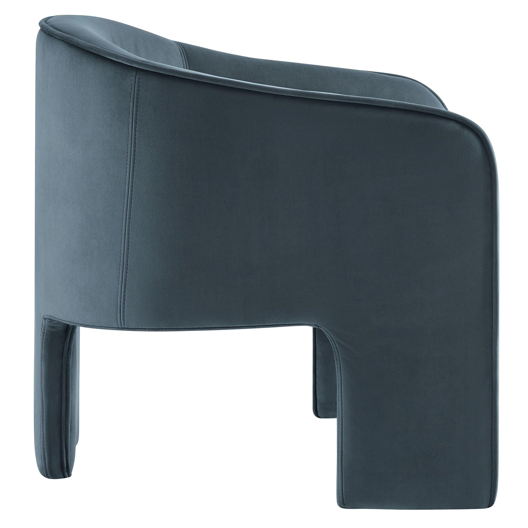 Greer Performance Velvet Upholstered Accent Armchair