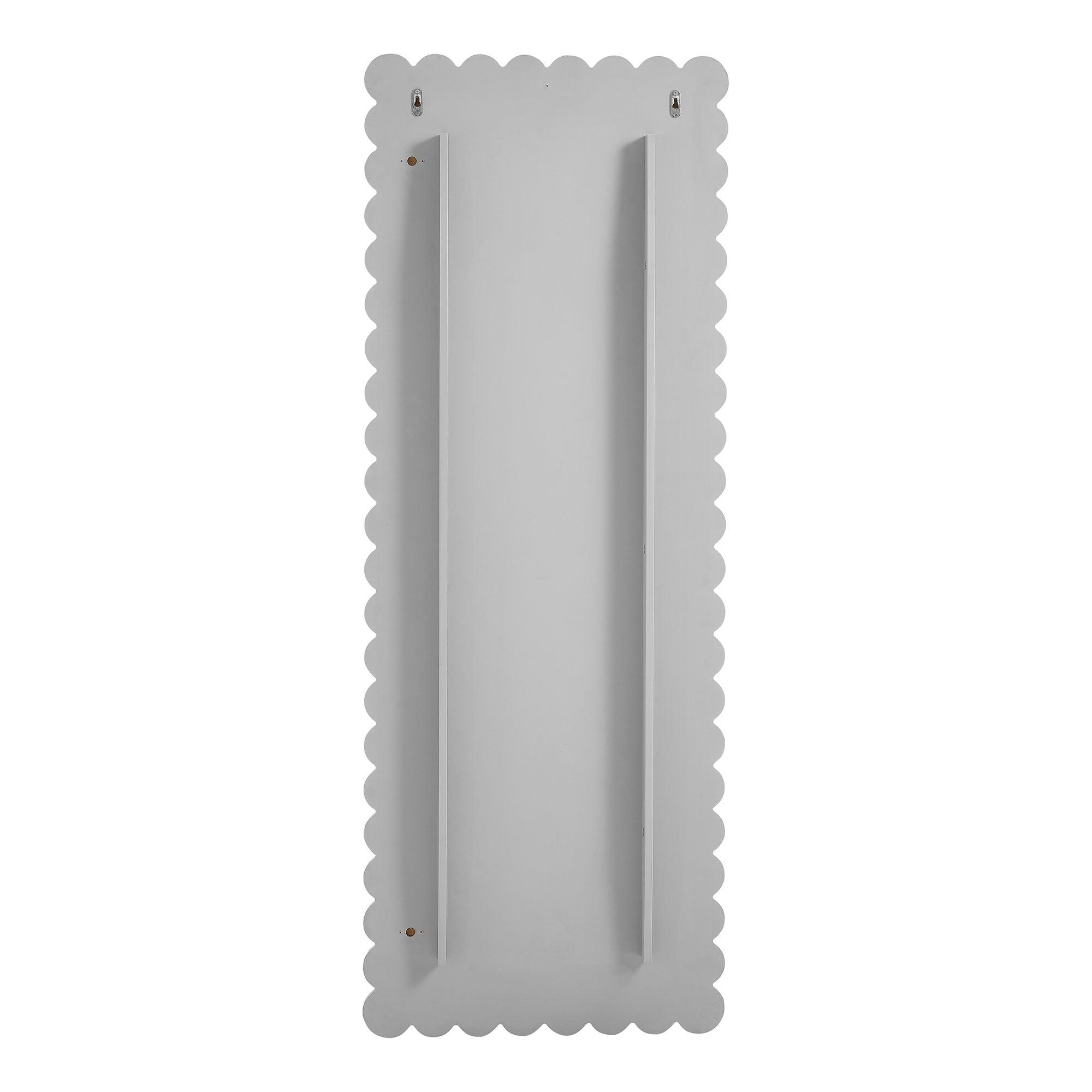 Emmeline Scalloped Rectangle Floor Mirror