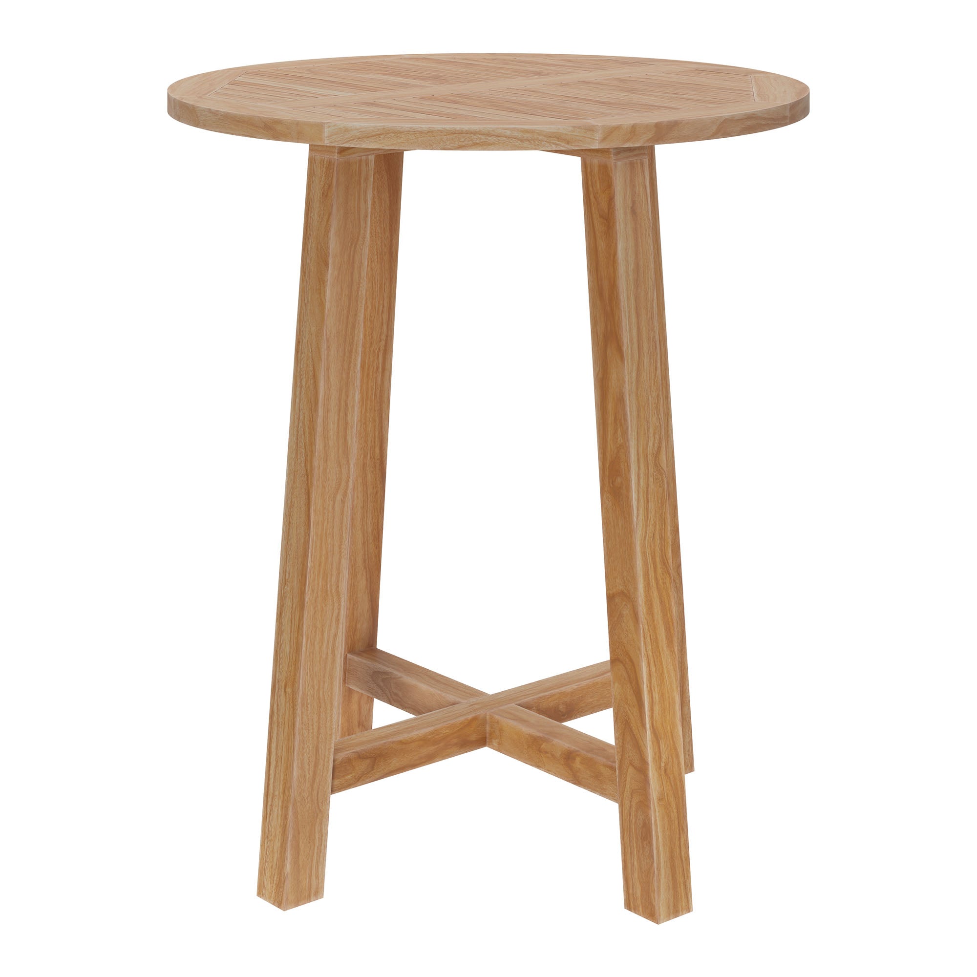 Wellspring 36" Outdoor Patio Teak Wood Bar Table