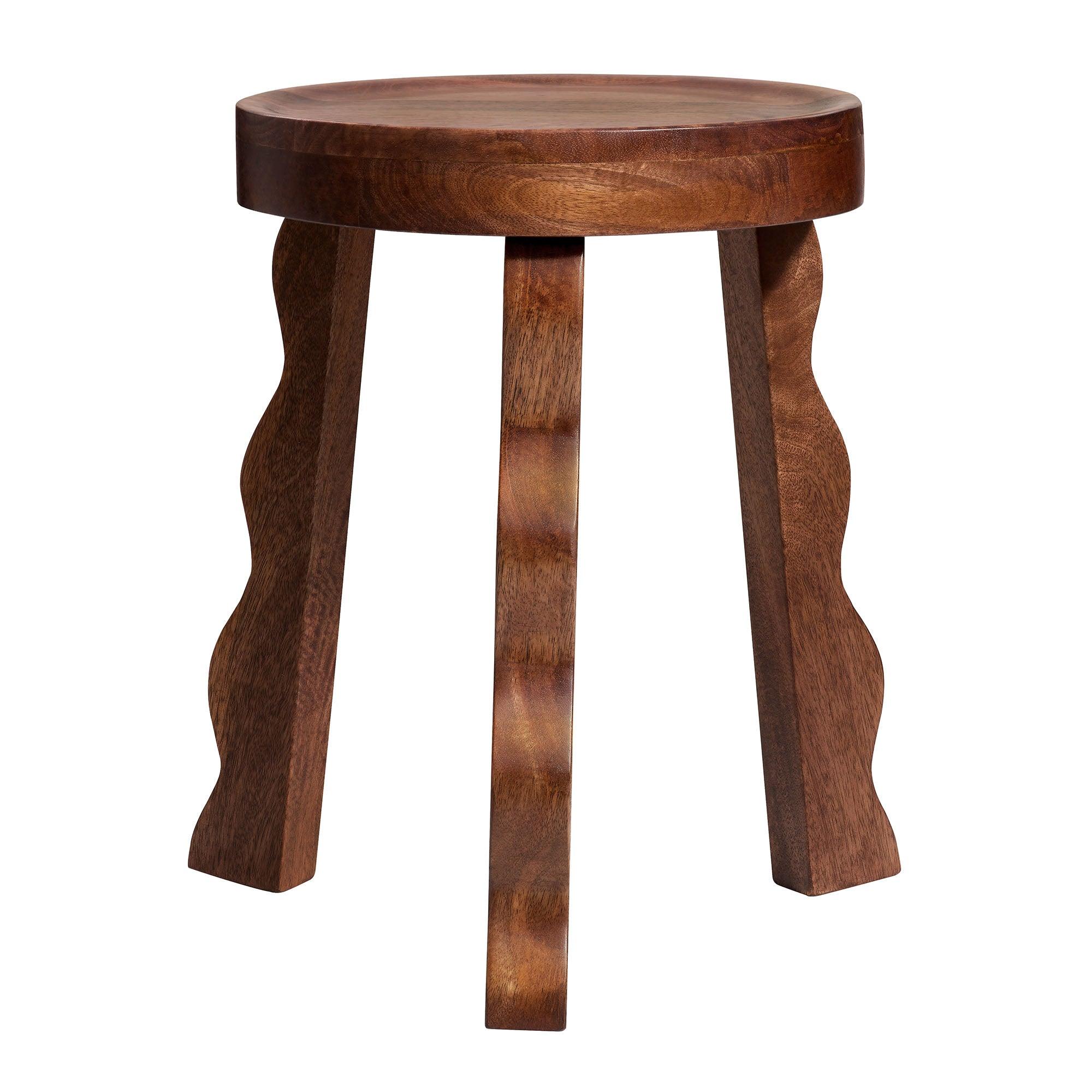 Sorrel Carved Wood Stool