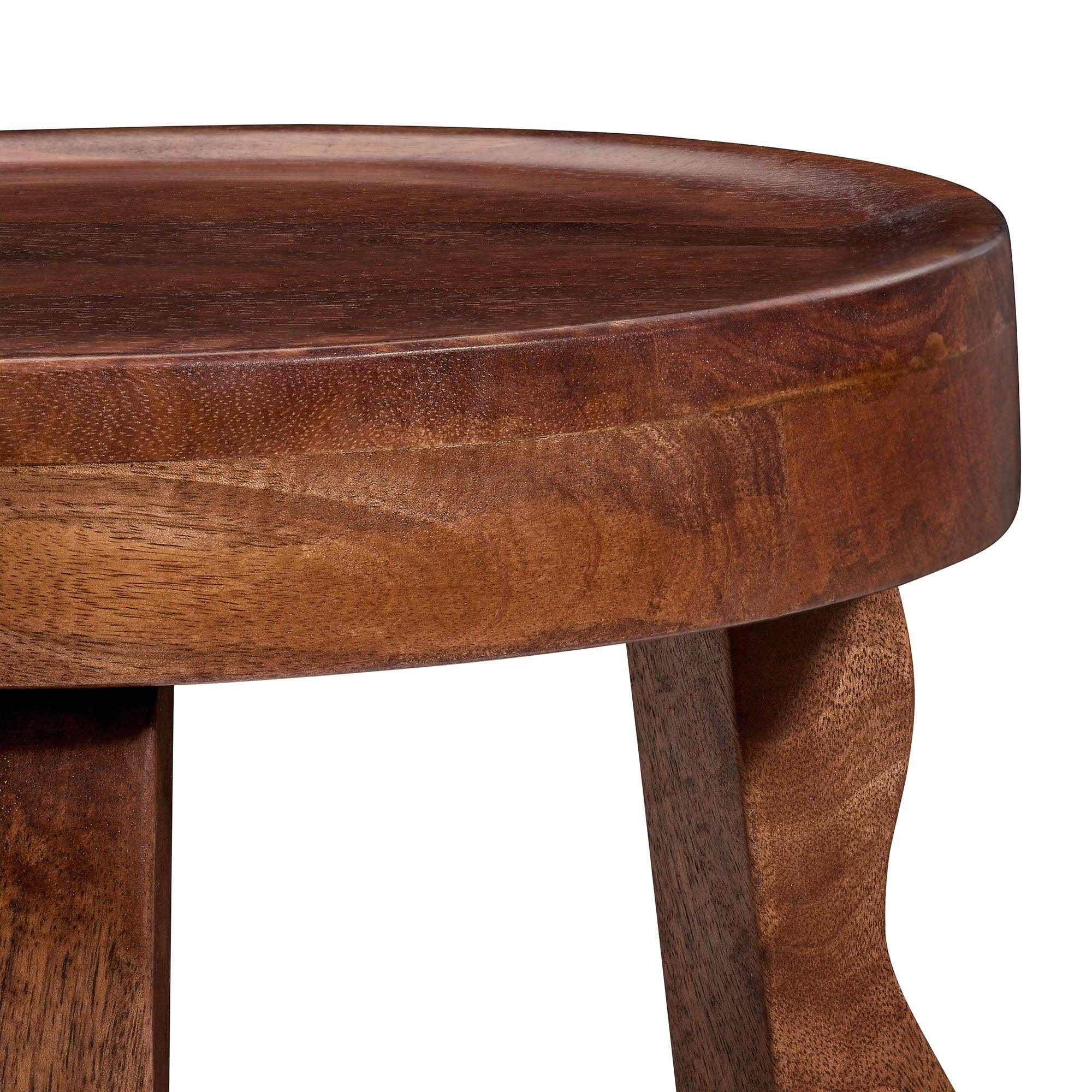 Sorrel Carved Wood Stool
