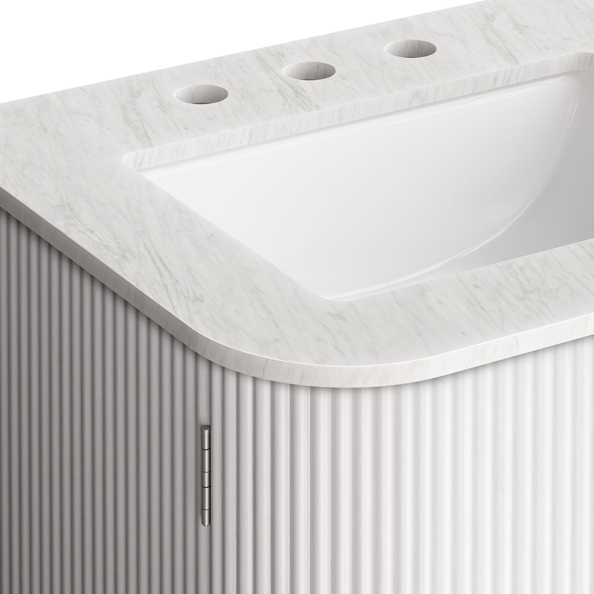 Zia 24" Wall-Mount Bathroom Vanity with Marble Sink