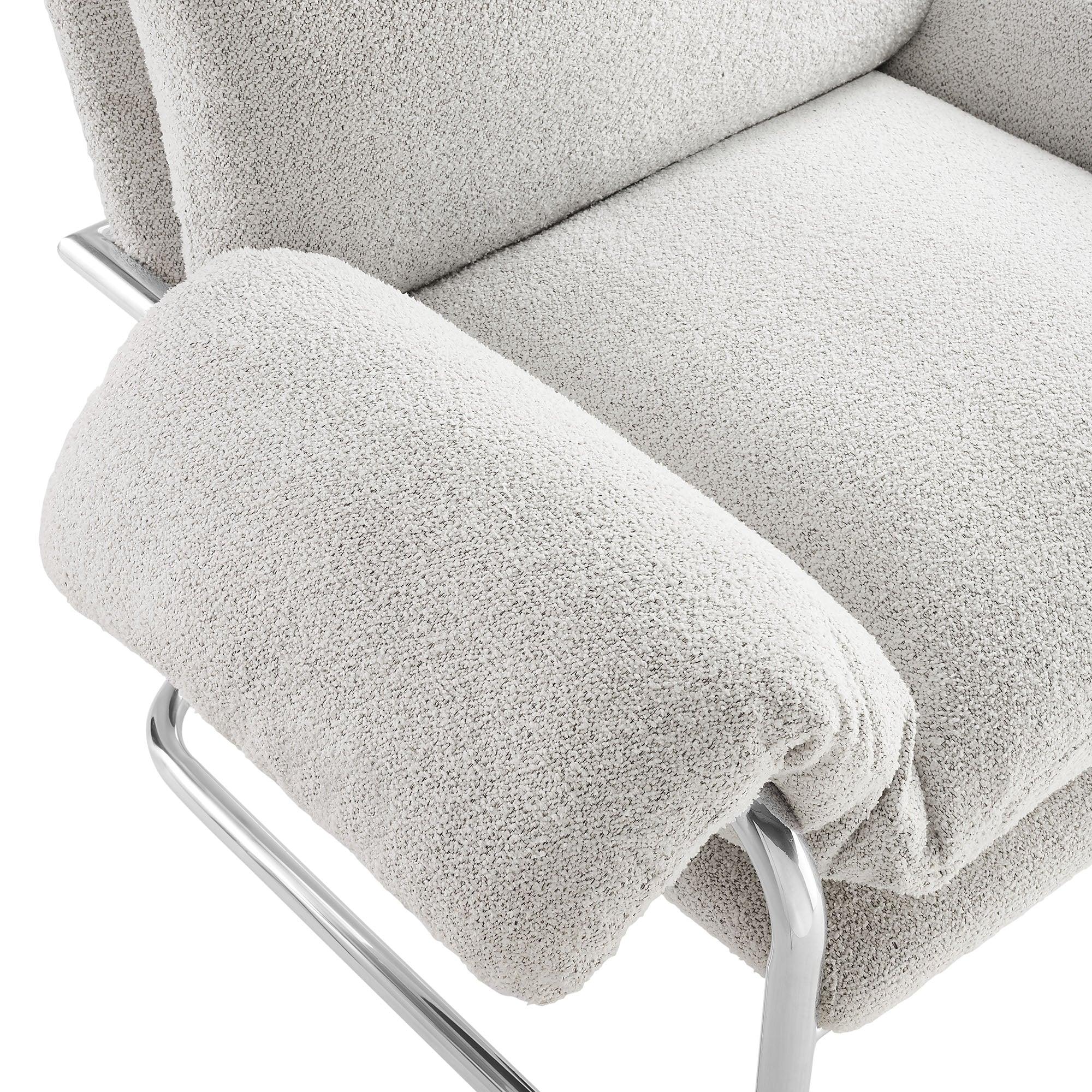 Ansel Boucle Fabric Accent Chair