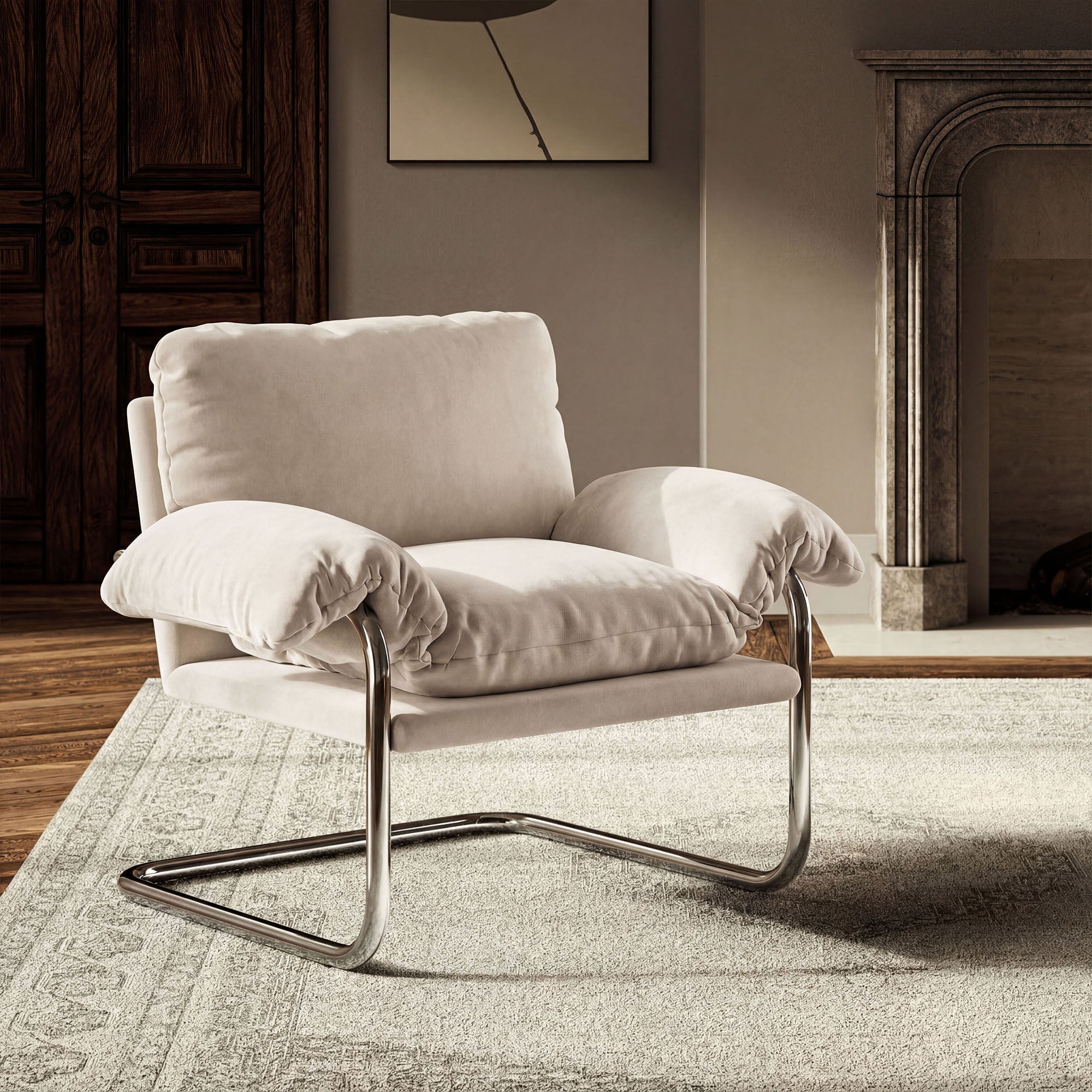 Ansel Performance Velvet Accent Chair
