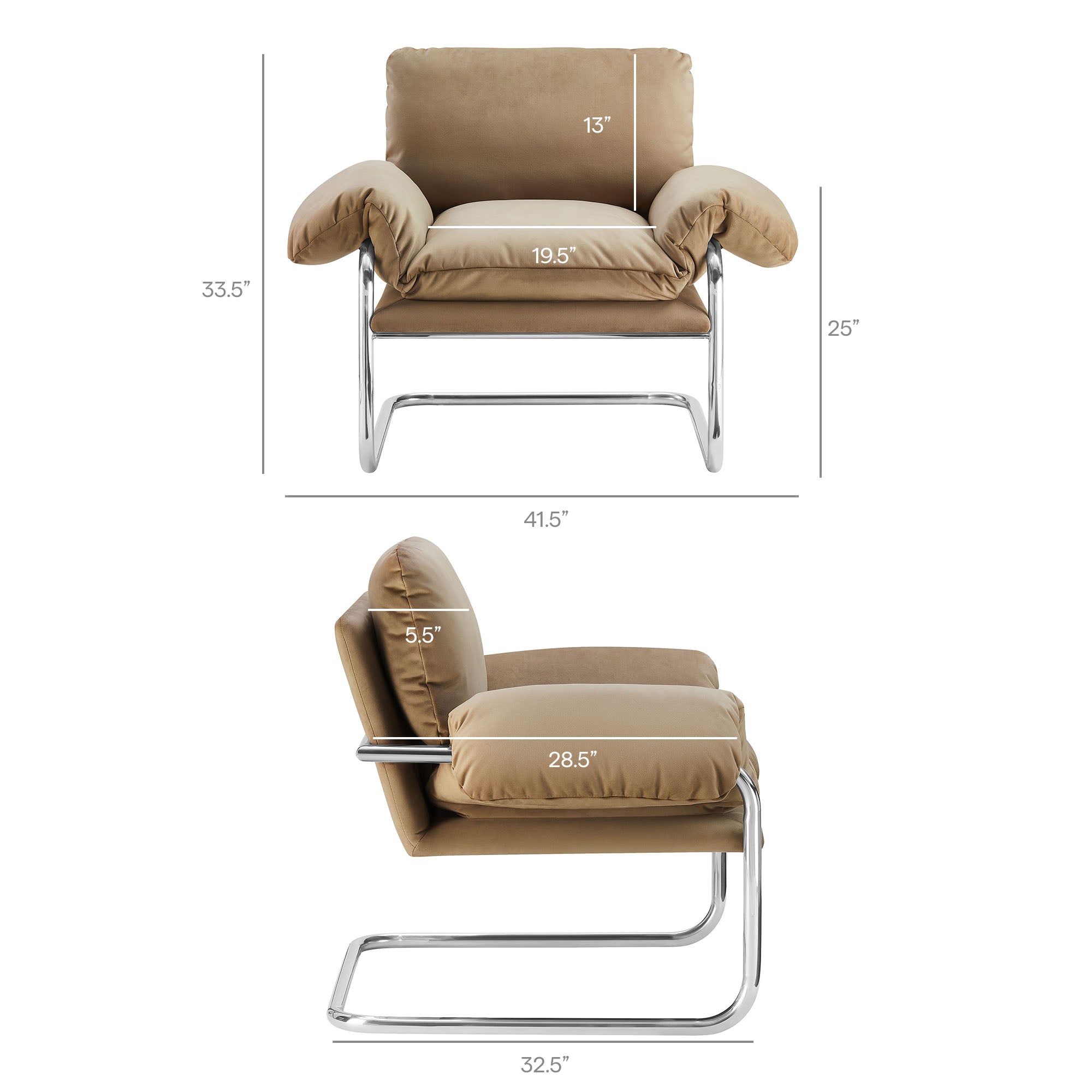 Ansel Performance Velvet Accent Chair