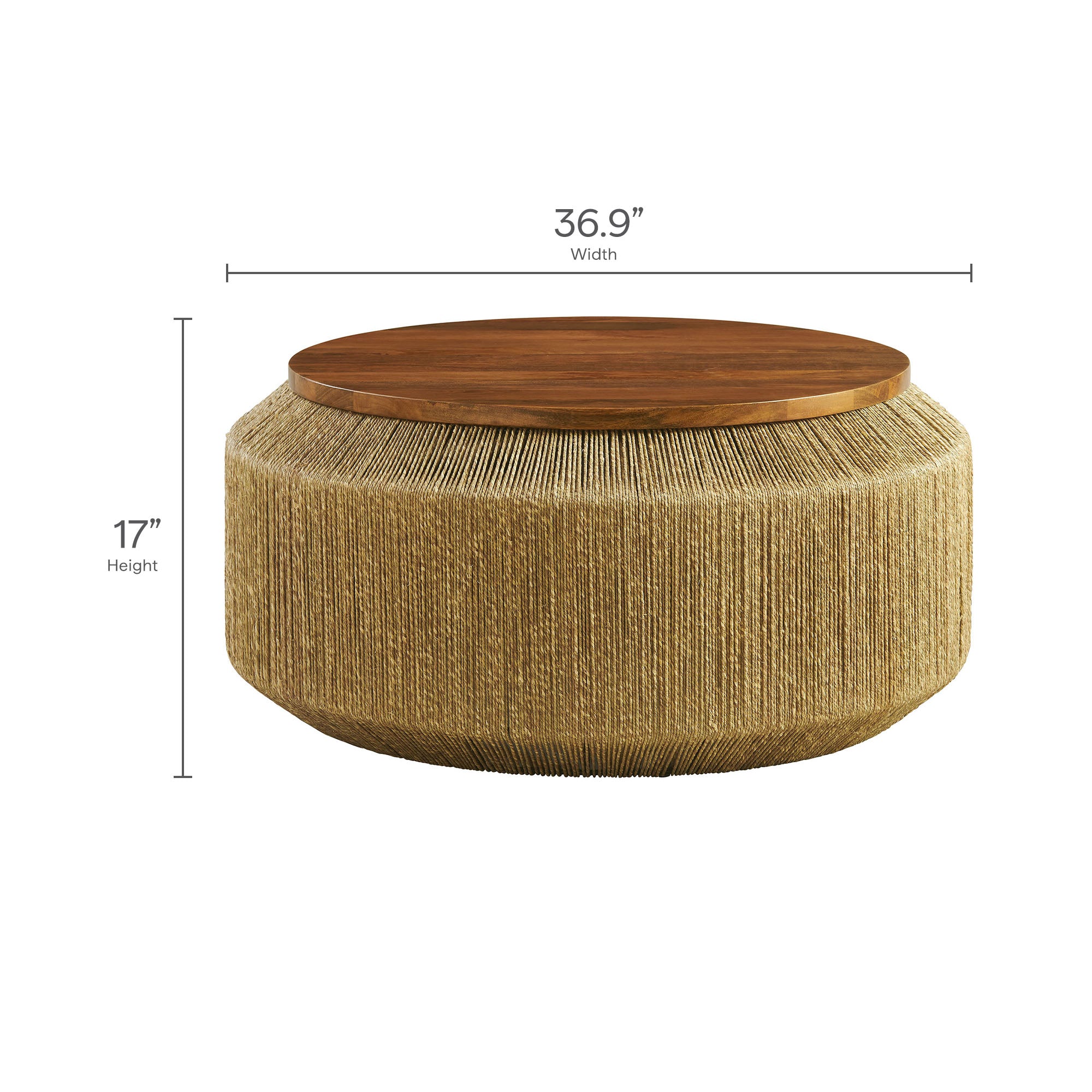 Maris Seagrass and Wood Coffee Table