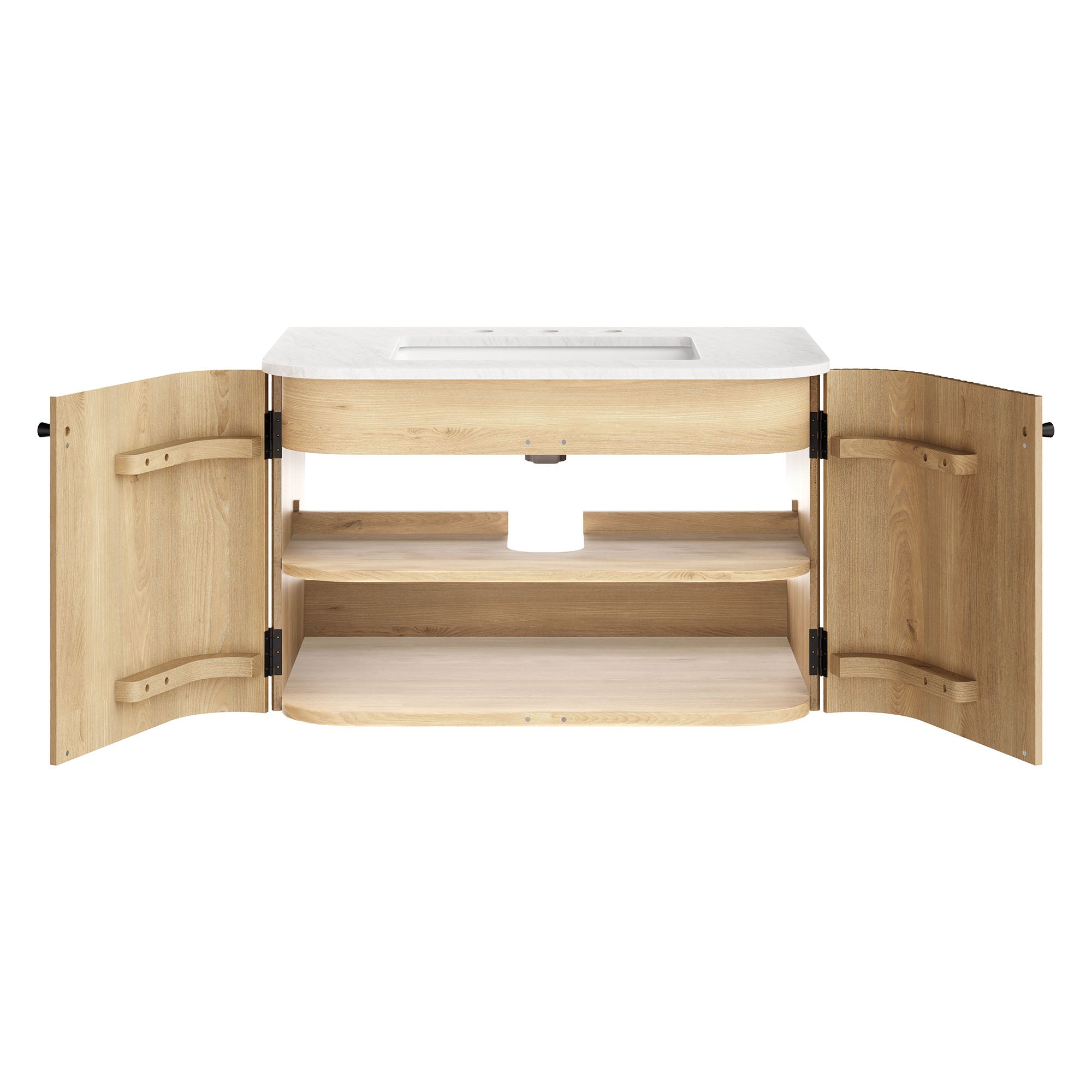 Zia 30" Wall-Mount Bathroom Vanity with Marble Sink