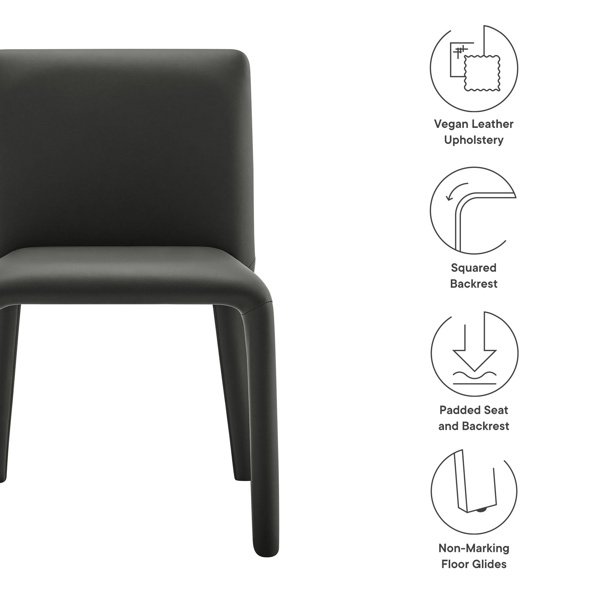 Rhodes Vegan Leather Upholstered Dining Chair