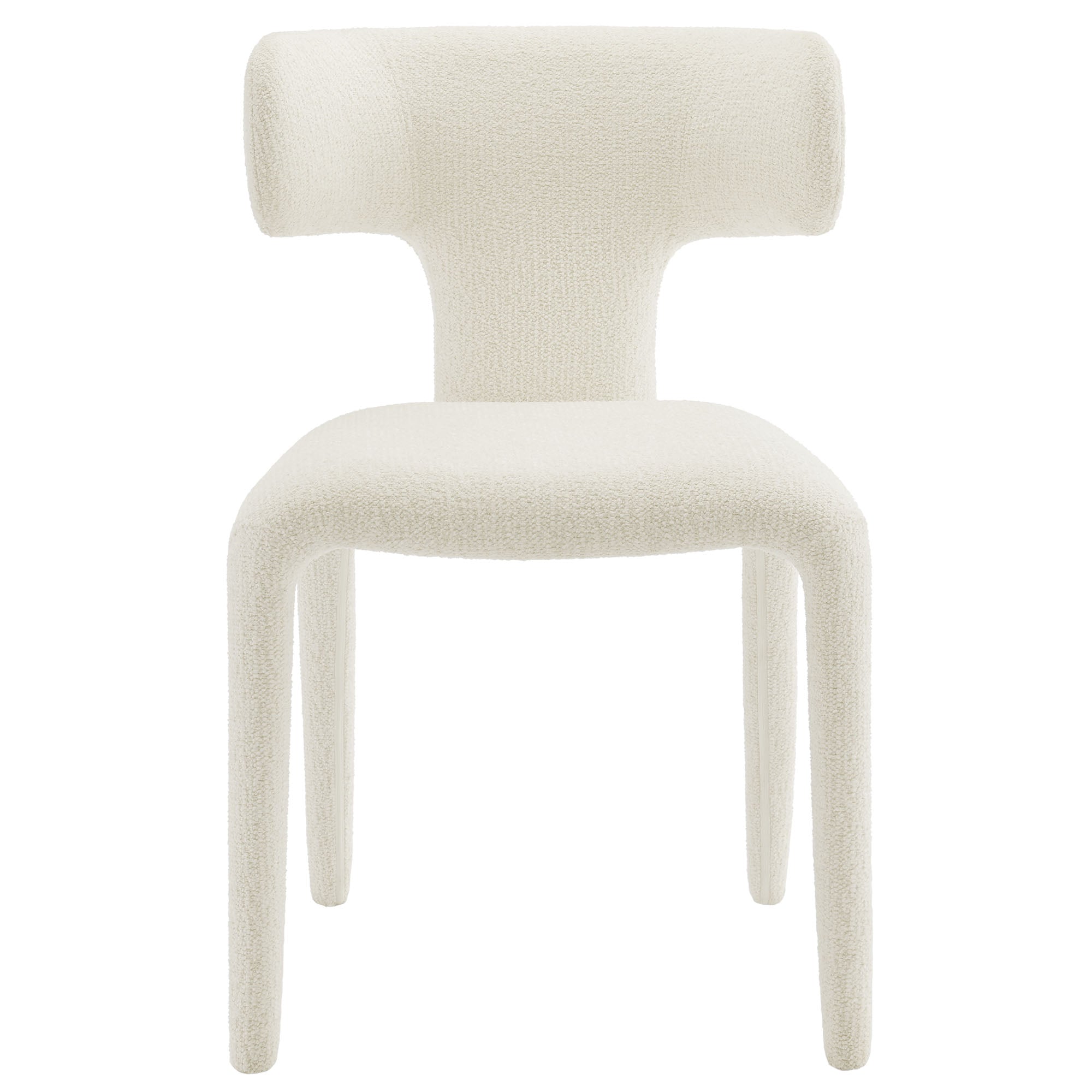 Stellan Curved Back Boucle Upholstered Dining Chair Set of 2