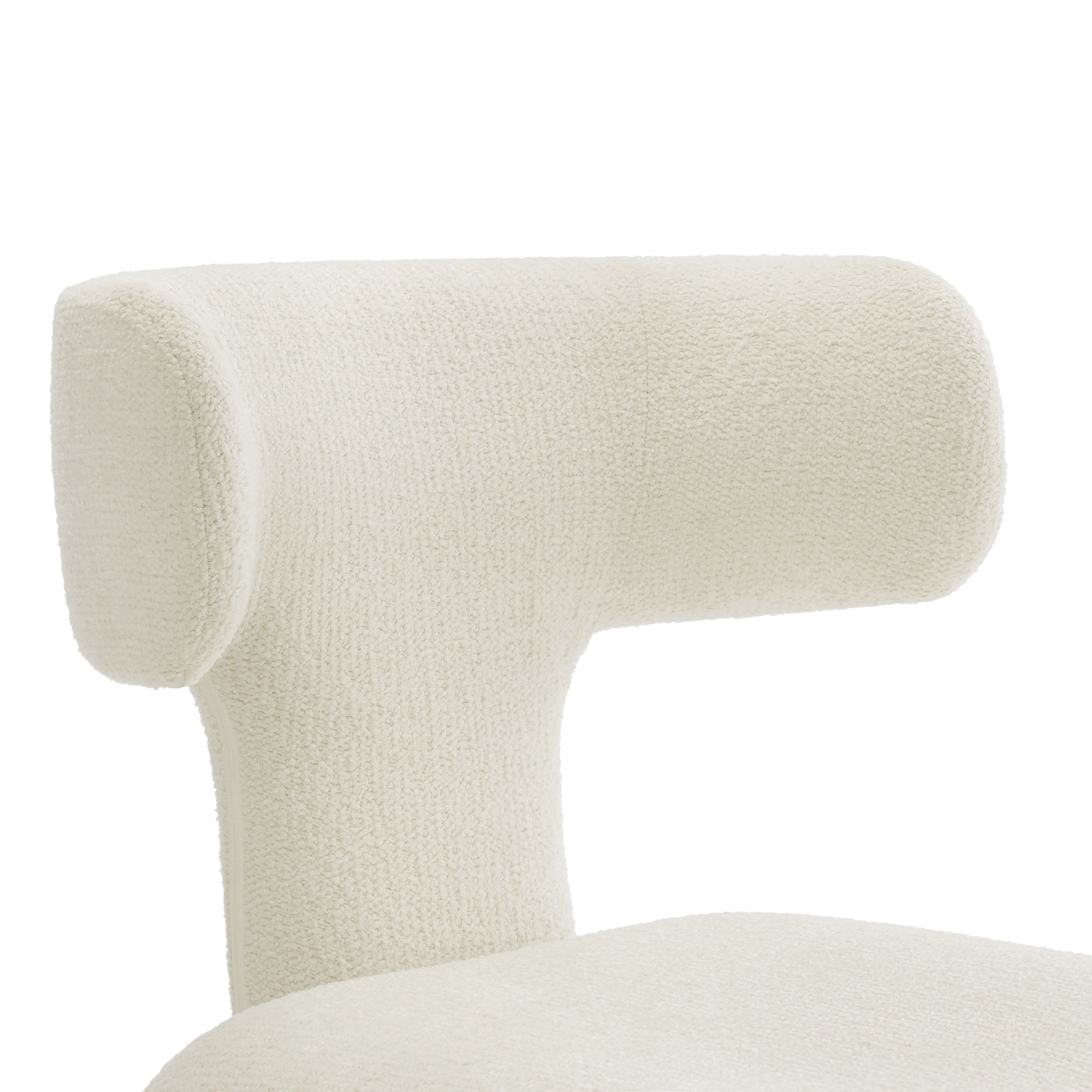 Stellan Curved Back Boucle Upholstered Dining Chair Set of 2