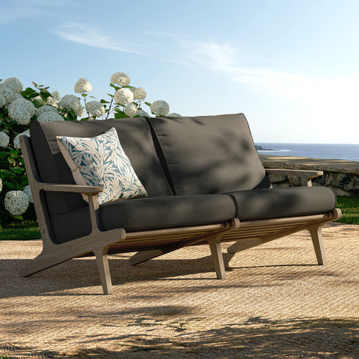 Saratoga Outdoor Patio Teak Wood Loveseat