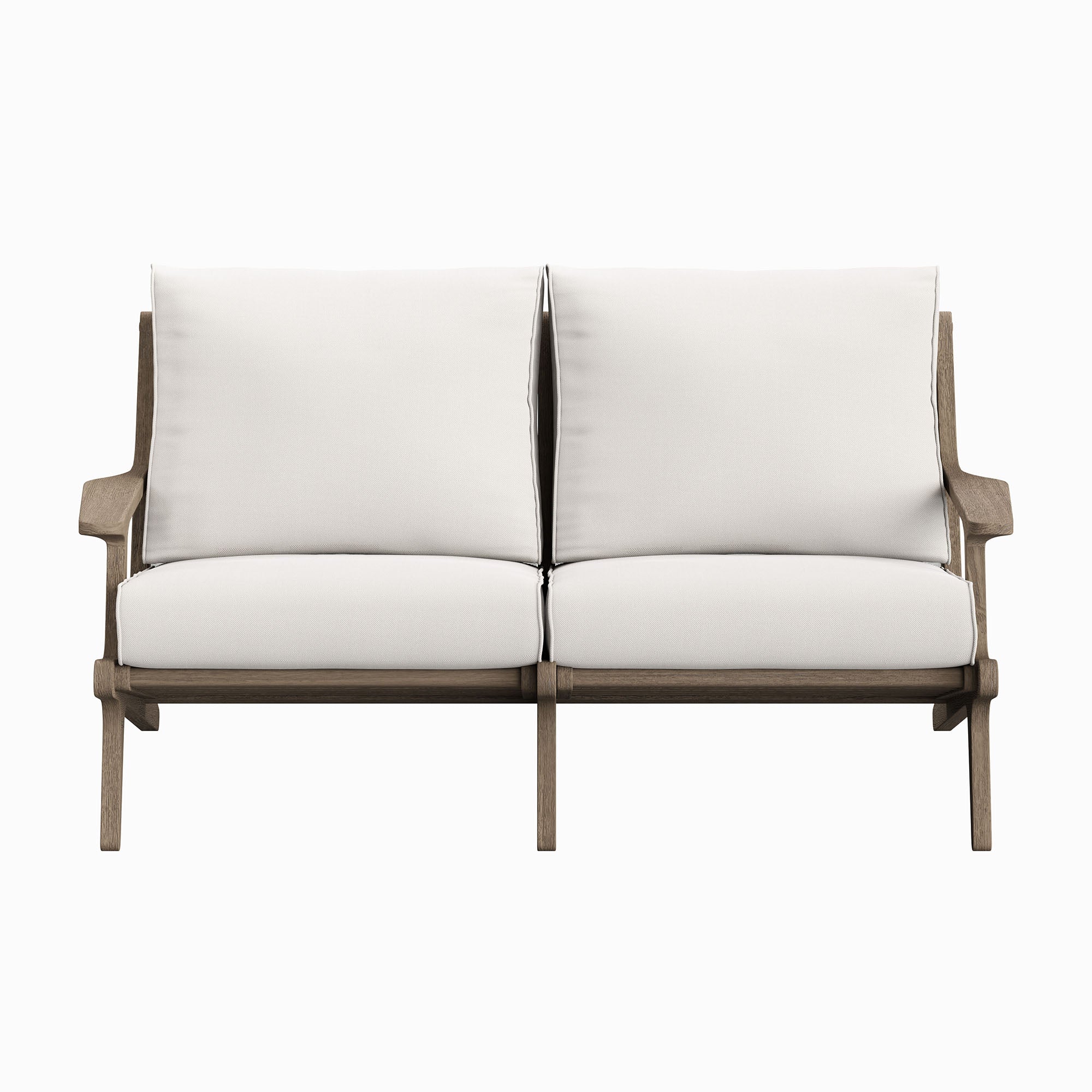 Saratoga Outdoor Patio Teak Wood Loveseat