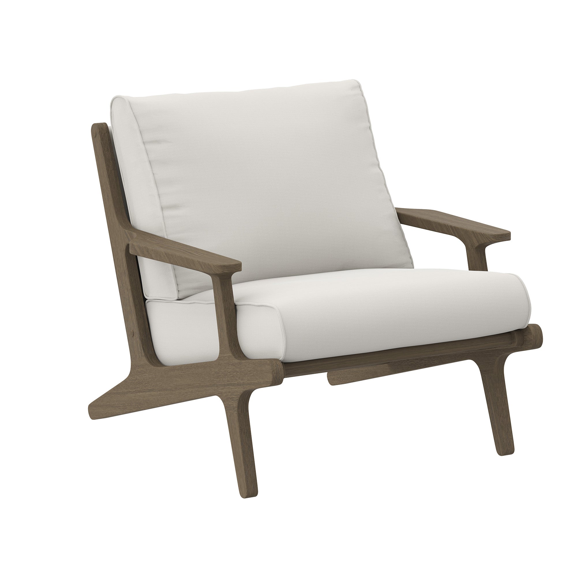 Saratoga Outdoor Patio Teak Wood Chair and Ottoman Set
