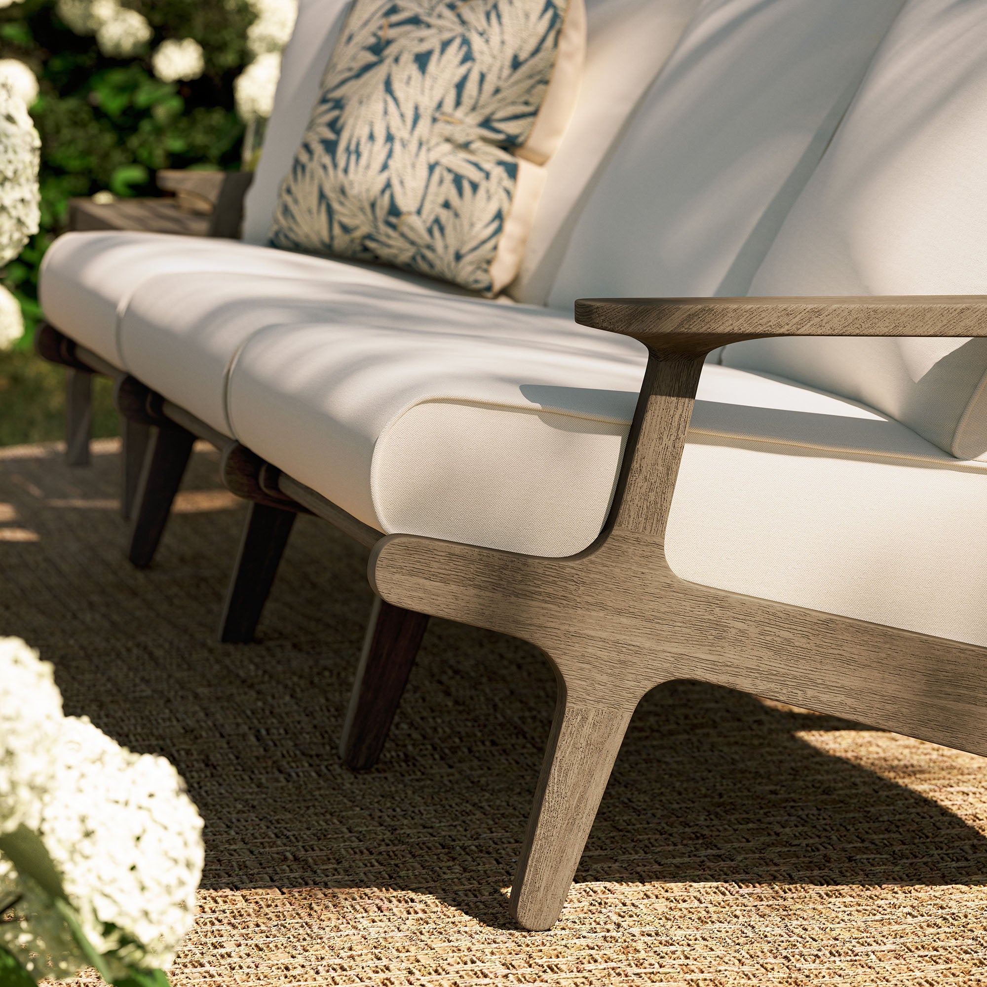 Saratoga Outdoor Patio Teak Sofa