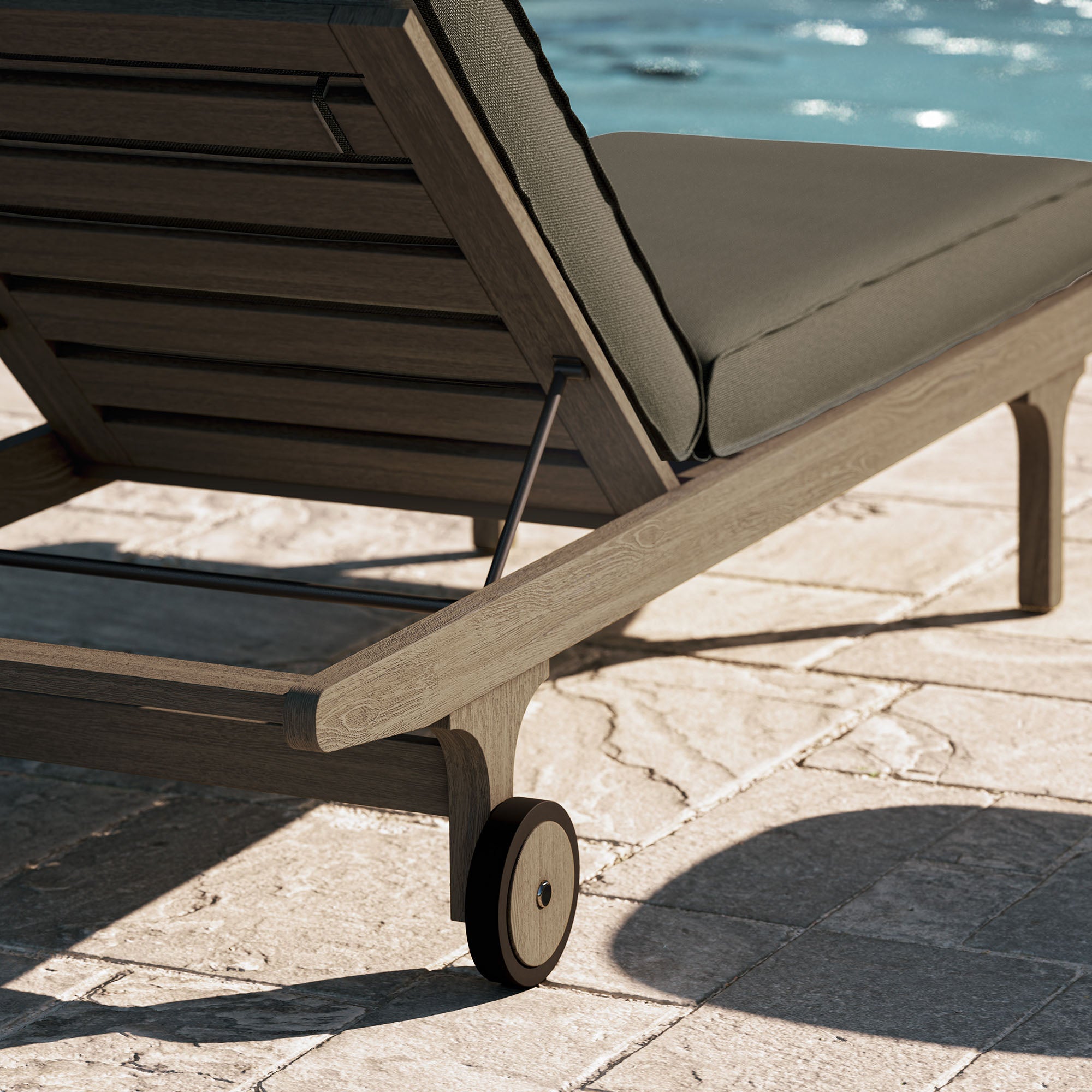 Saratoga Outdoor Patio Teak Chaise Lounge Chair