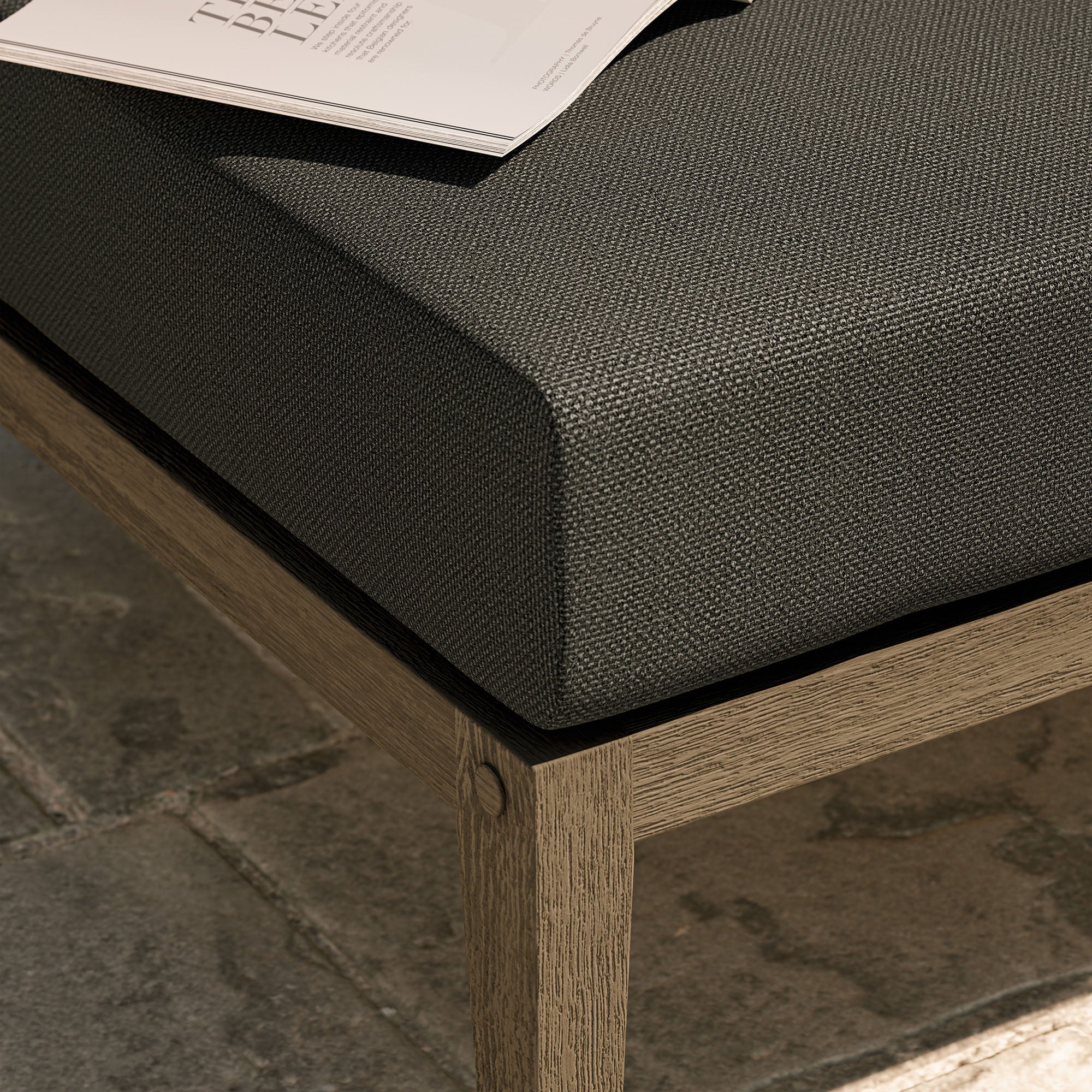 Northlake Outdoor Patio Teak Ottoman