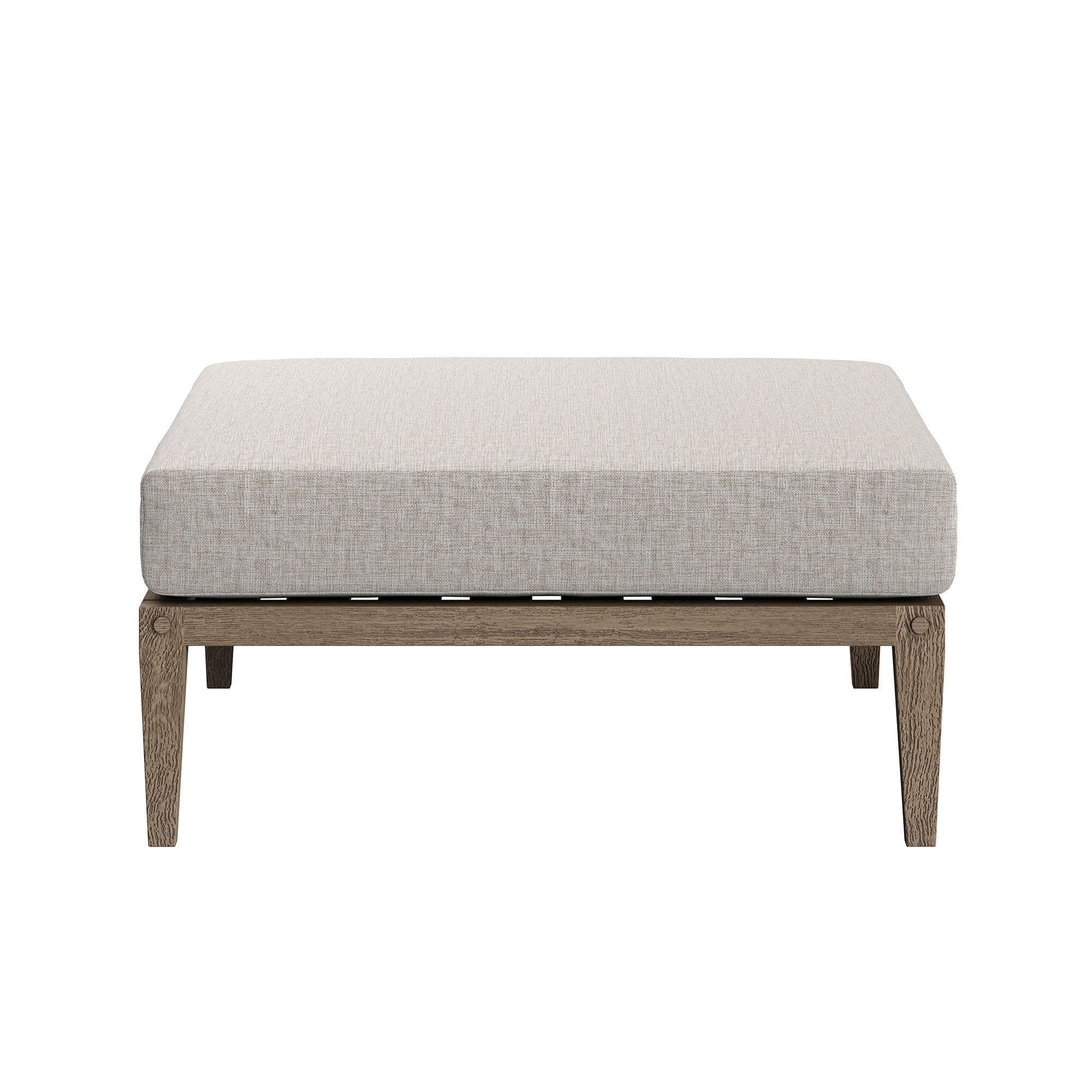 Northlake Outdoor Patio Teak Wood Loveseat and Ottoman Set