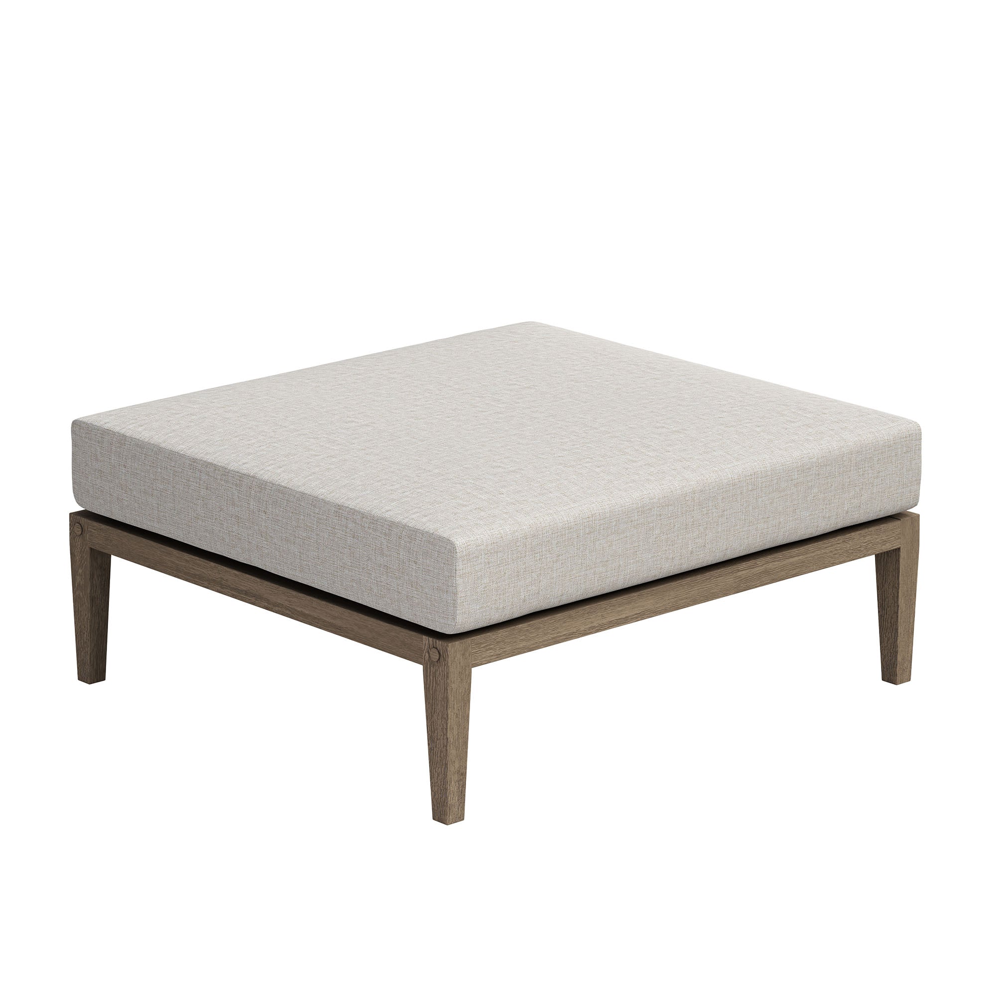 Northlake Outdoor Patio Teak Wood Loveseat and Ottoman Set
