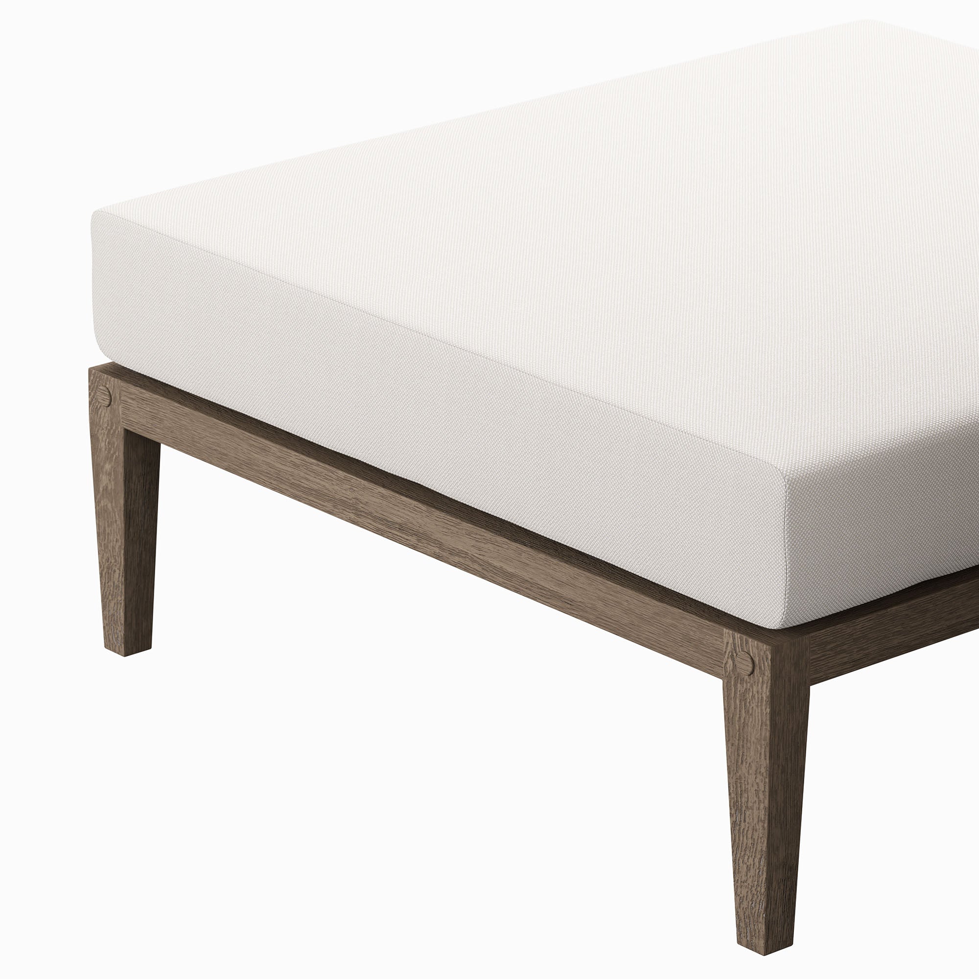 Northlake Outdoor Patio Teak Ottoman