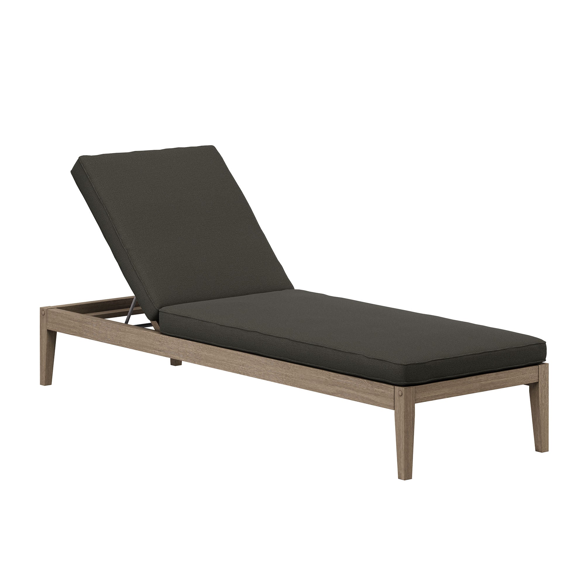 Northlake 3-Piece Outdoor Patio Teak Wood Furniture Set with Chaise Lounges and Side Table