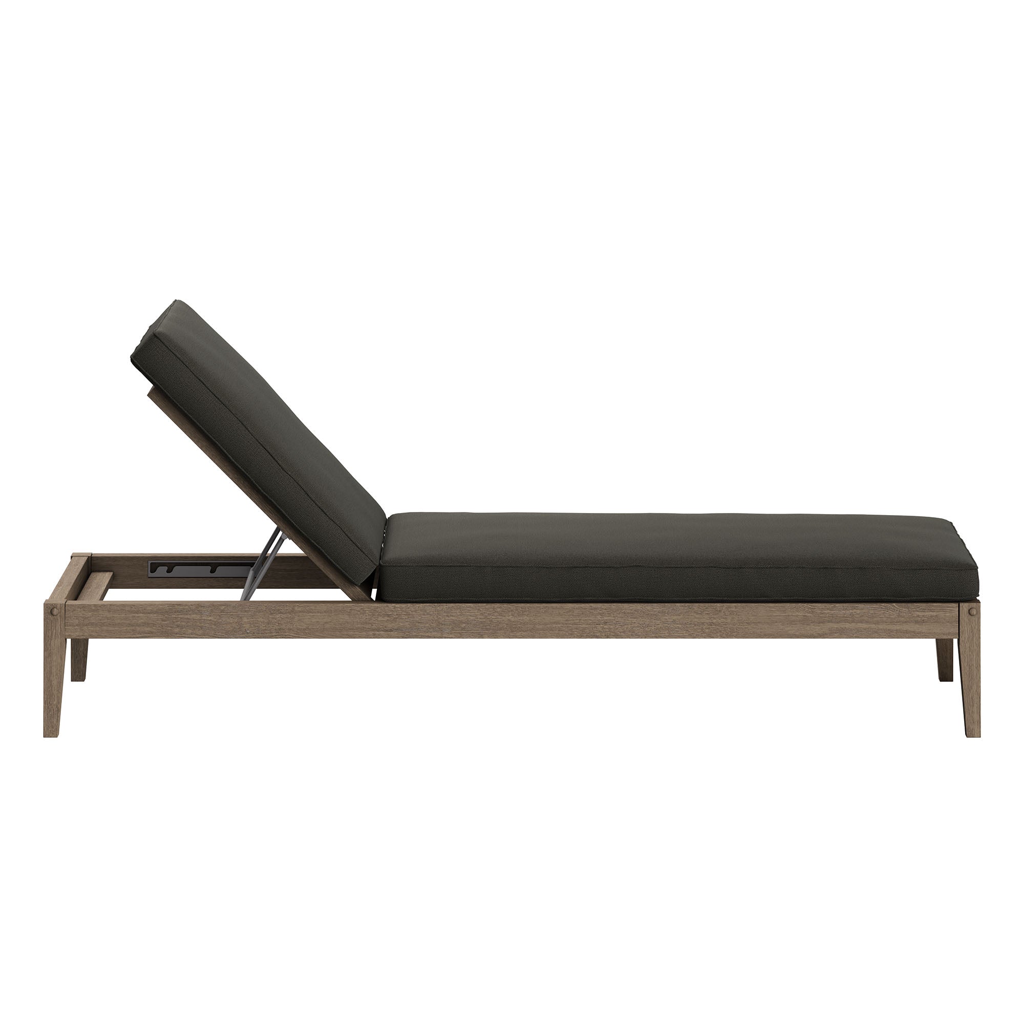 Northlake 3-Piece Outdoor Patio Teak Wood Furniture Set with Chaise Lounges and Side Table