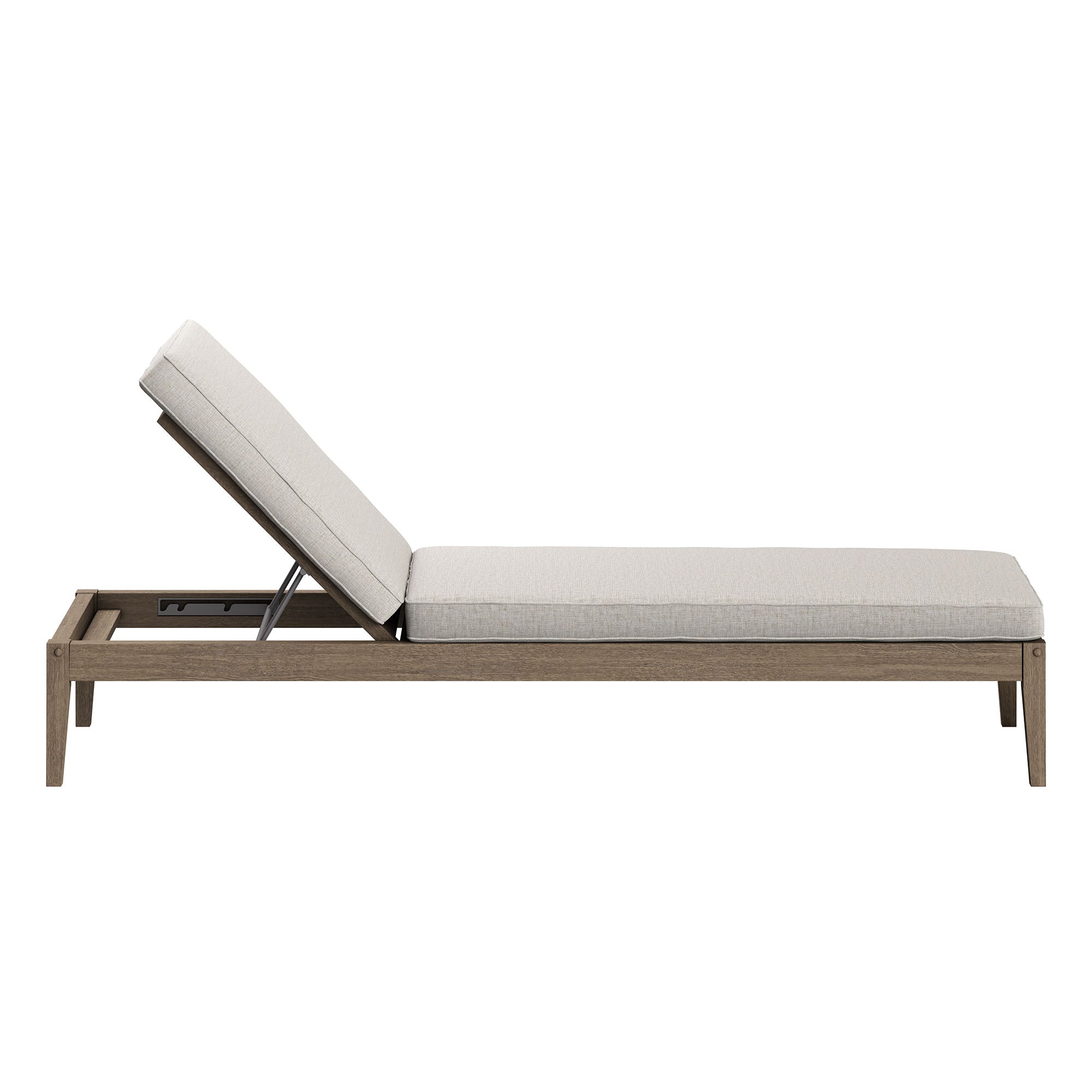 Northlake 3-Piece Outdoor Patio Teak Wood Furniture Set with Chaise Lounges and Side Table