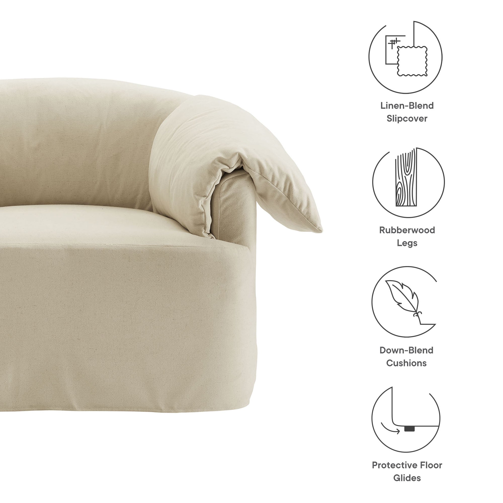 Lark Slipcovered Fabric Oversized Armchair