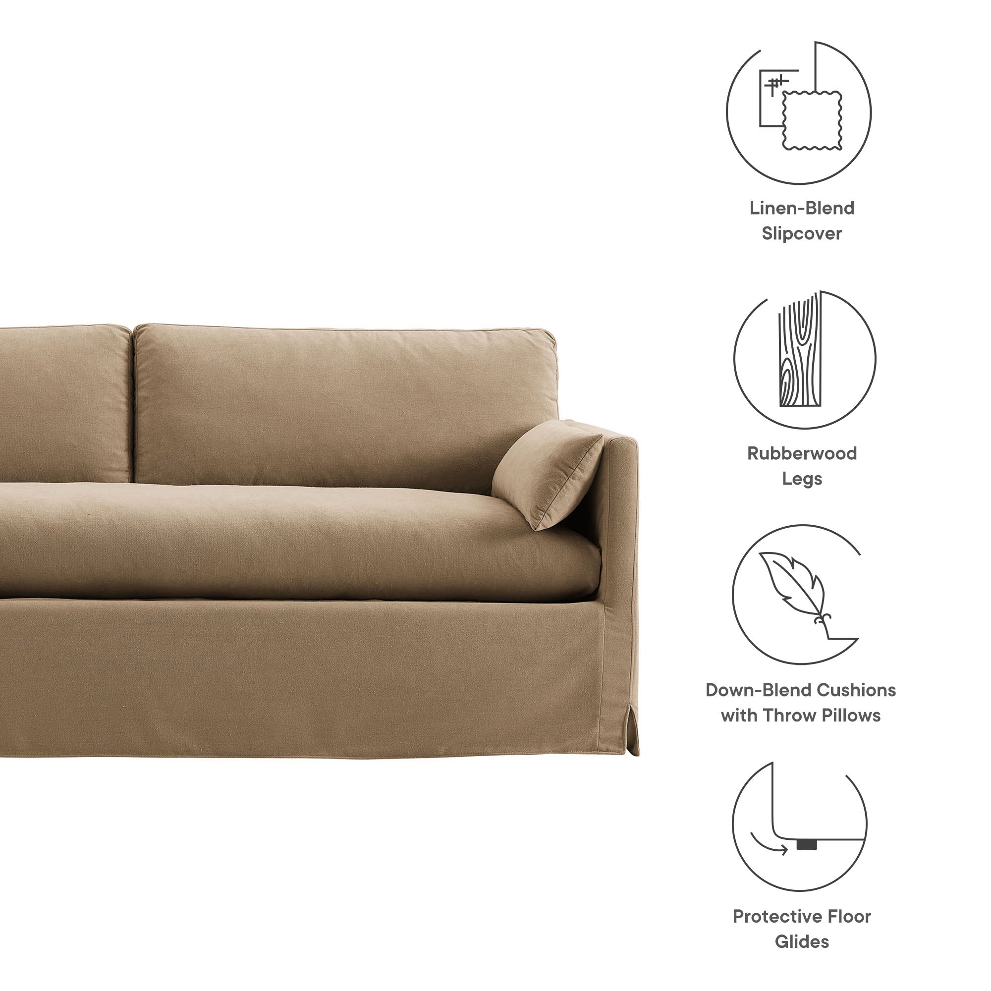 Wellfleet 85" Slipcovered Fabric Sofa