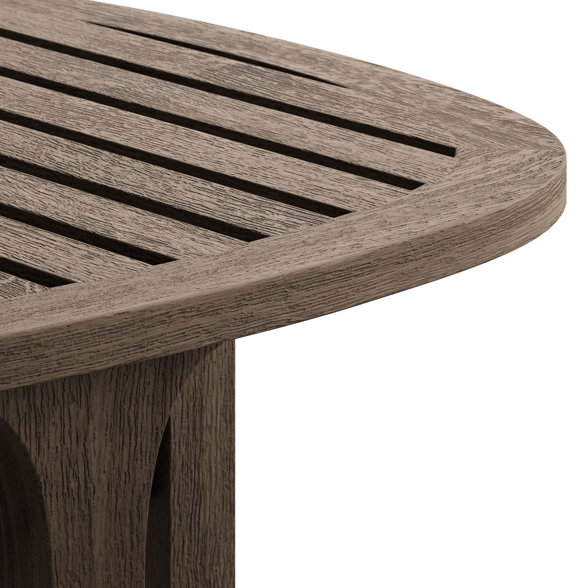 Saratoga Square Outdoor Patio Teak Wood Side Table