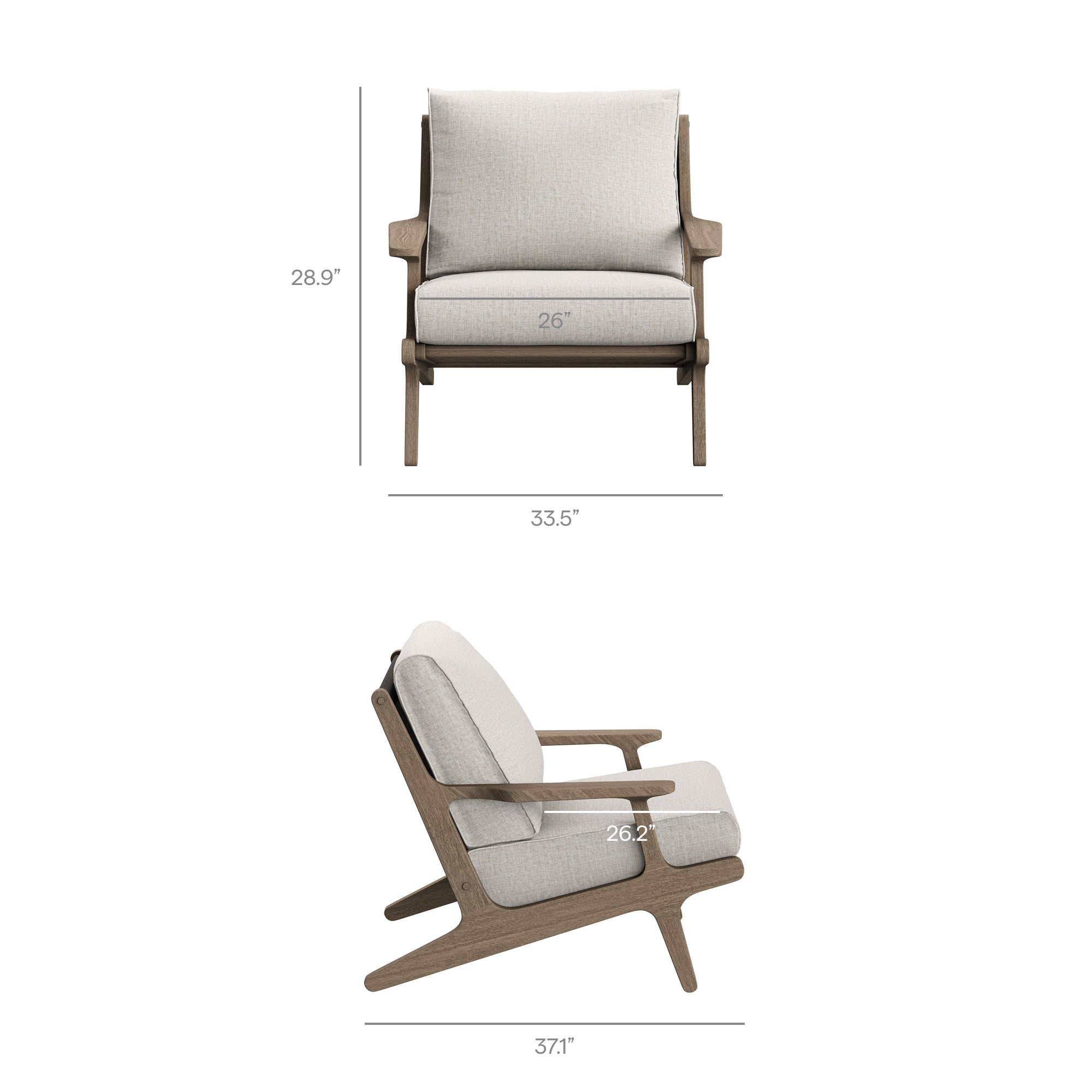 Saratoga 5-Piece Outdoor Patio Teak Wood Furniture Set
