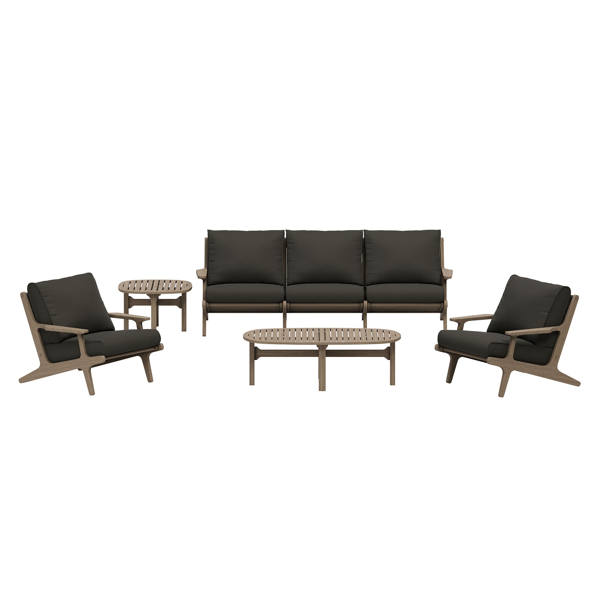 Saratoga 4-Piece Outdoor Patio Teak Wood Furniture Set
