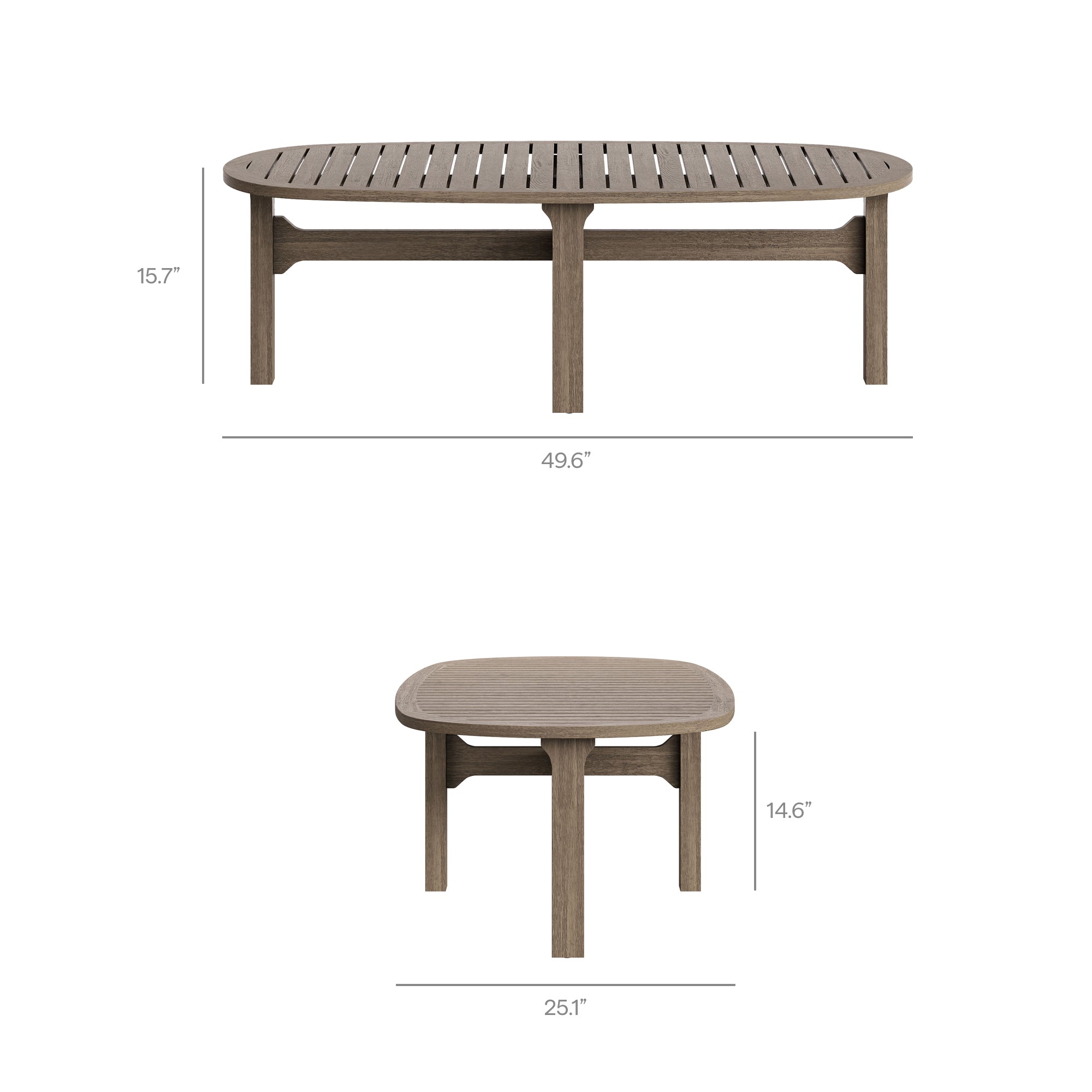 Saratoga 4-Piece Outdoor Patio Teak Wood Furniture Set