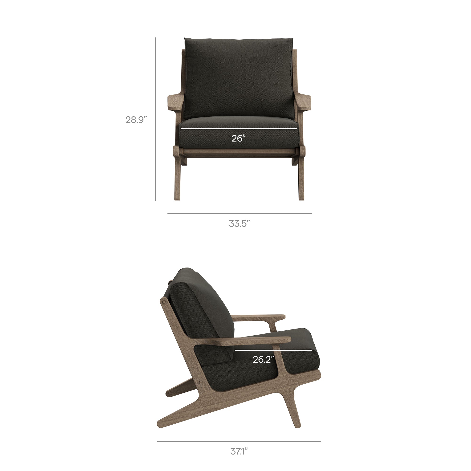 Saratoga 3-Piece Outdoor Patio Teak Wood Furniture Set with Lounge Chairs and Side Table