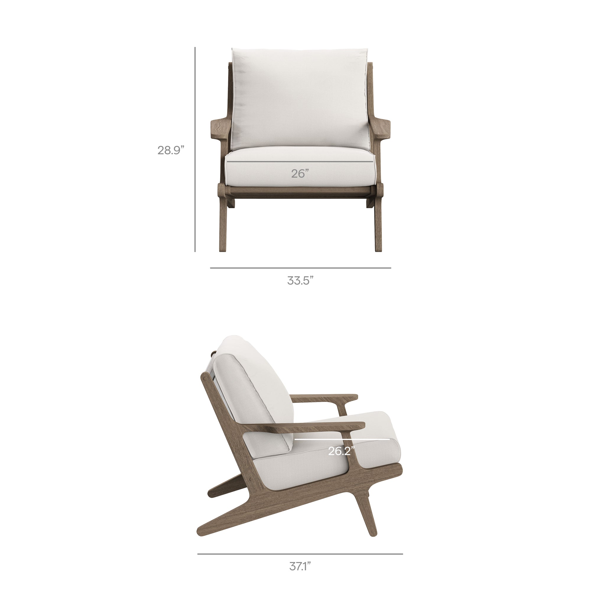 Saratoga 3-Piece Outdoor Patio Teak Wood Furniture Set with Lounge Chairs and Side Table