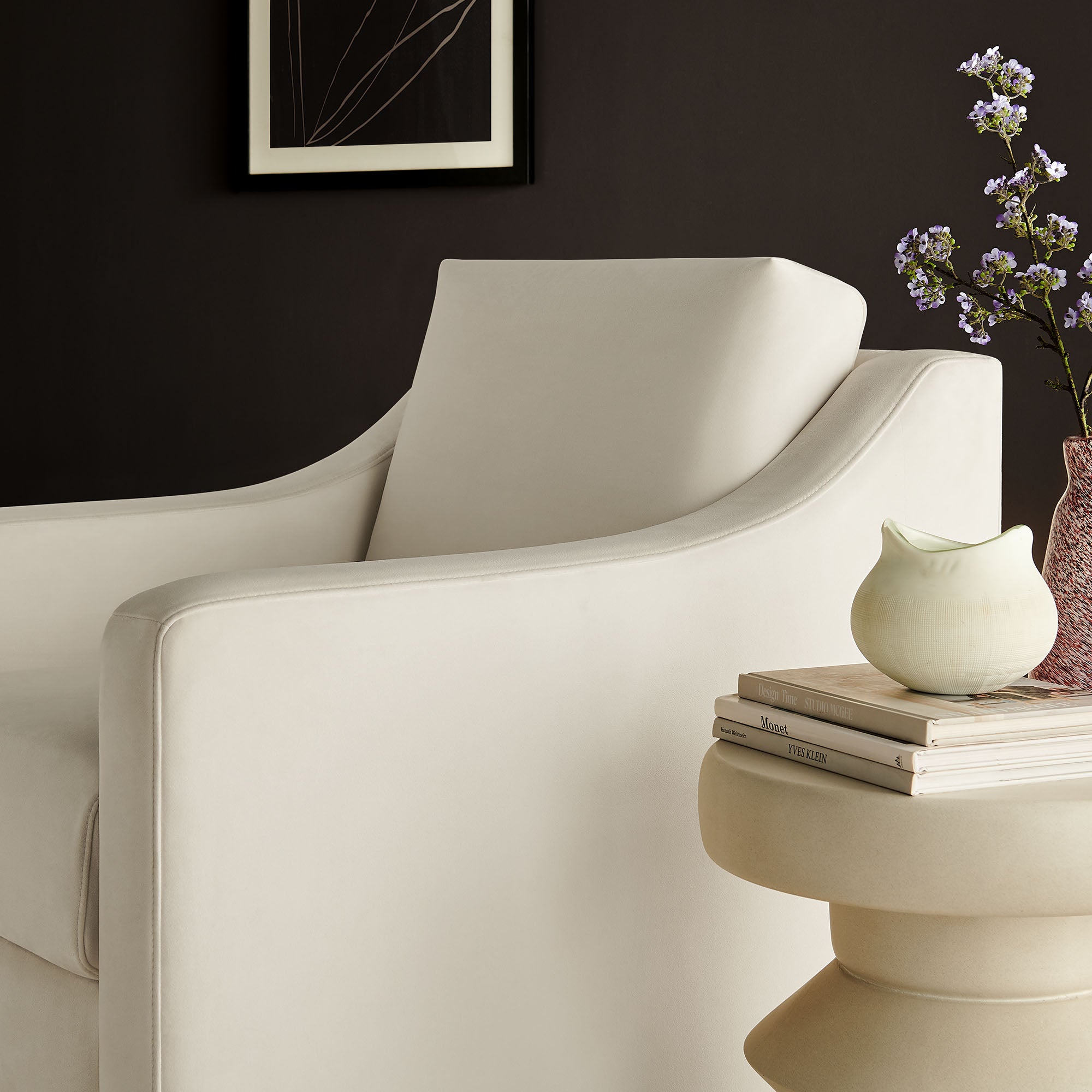 Liora Performance Velvet Armchair