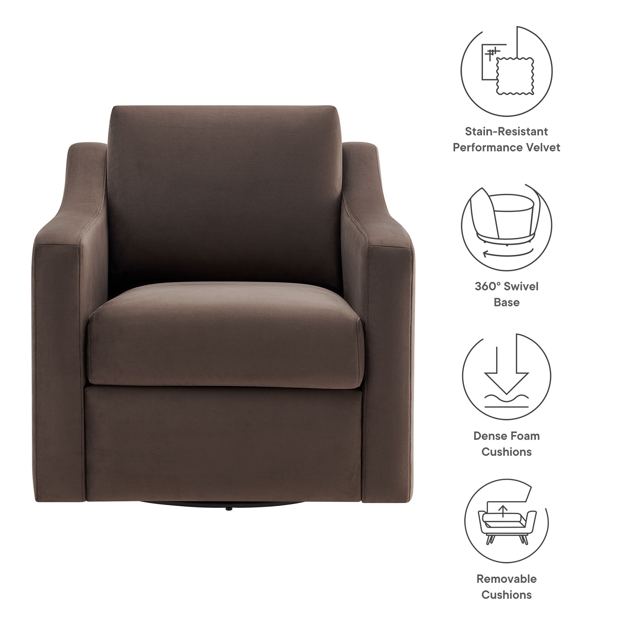 Liora Performance Velvet Armchair