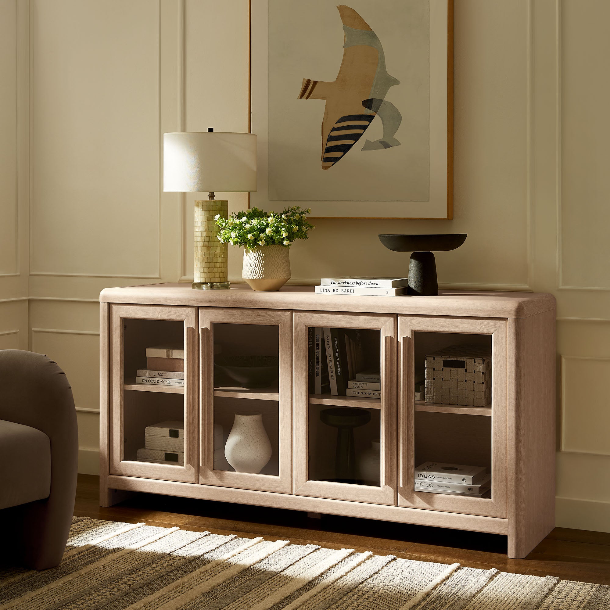 Evren 4-Door Sideboard Storage Display Cabinet