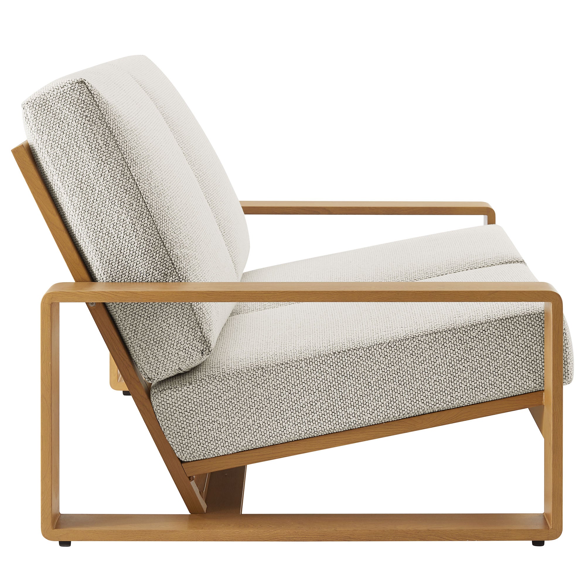 Lirienne Outdoor Patio Aluminum Faux Wood Loveseat