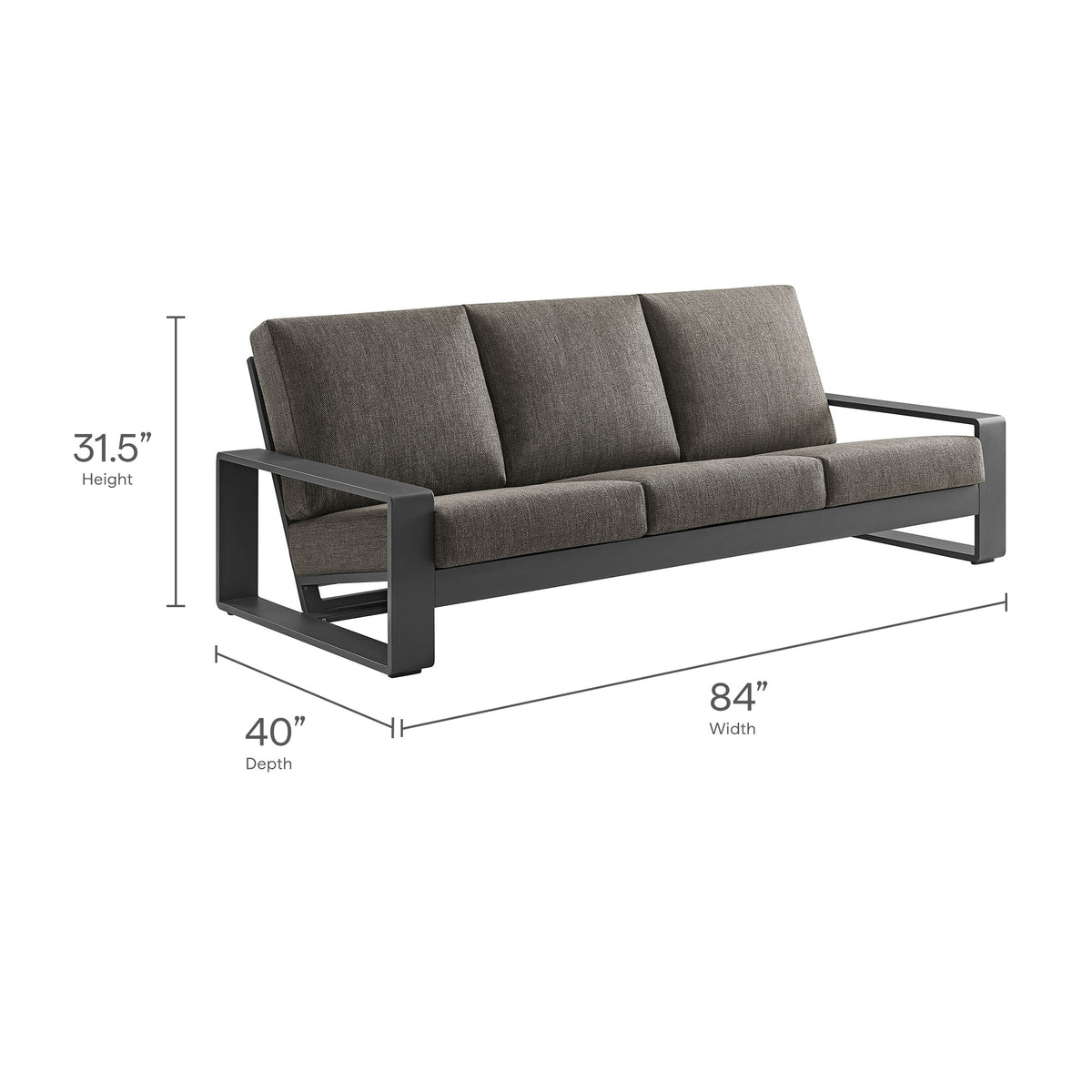 Lirienne 2-Piece Outdoor Patio Aluminum Furniture Set